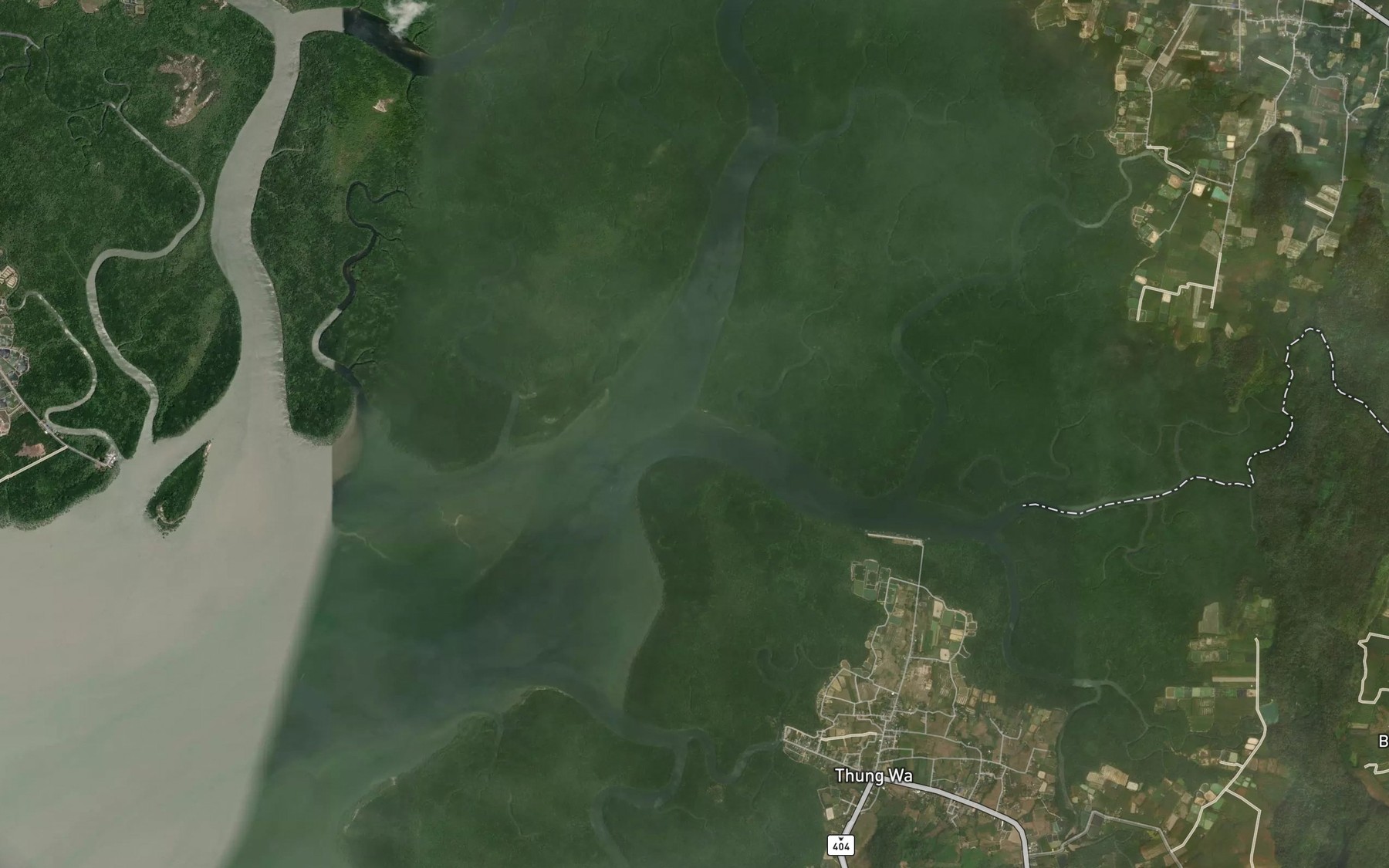 Satellite map of the Khlong Ya Ra