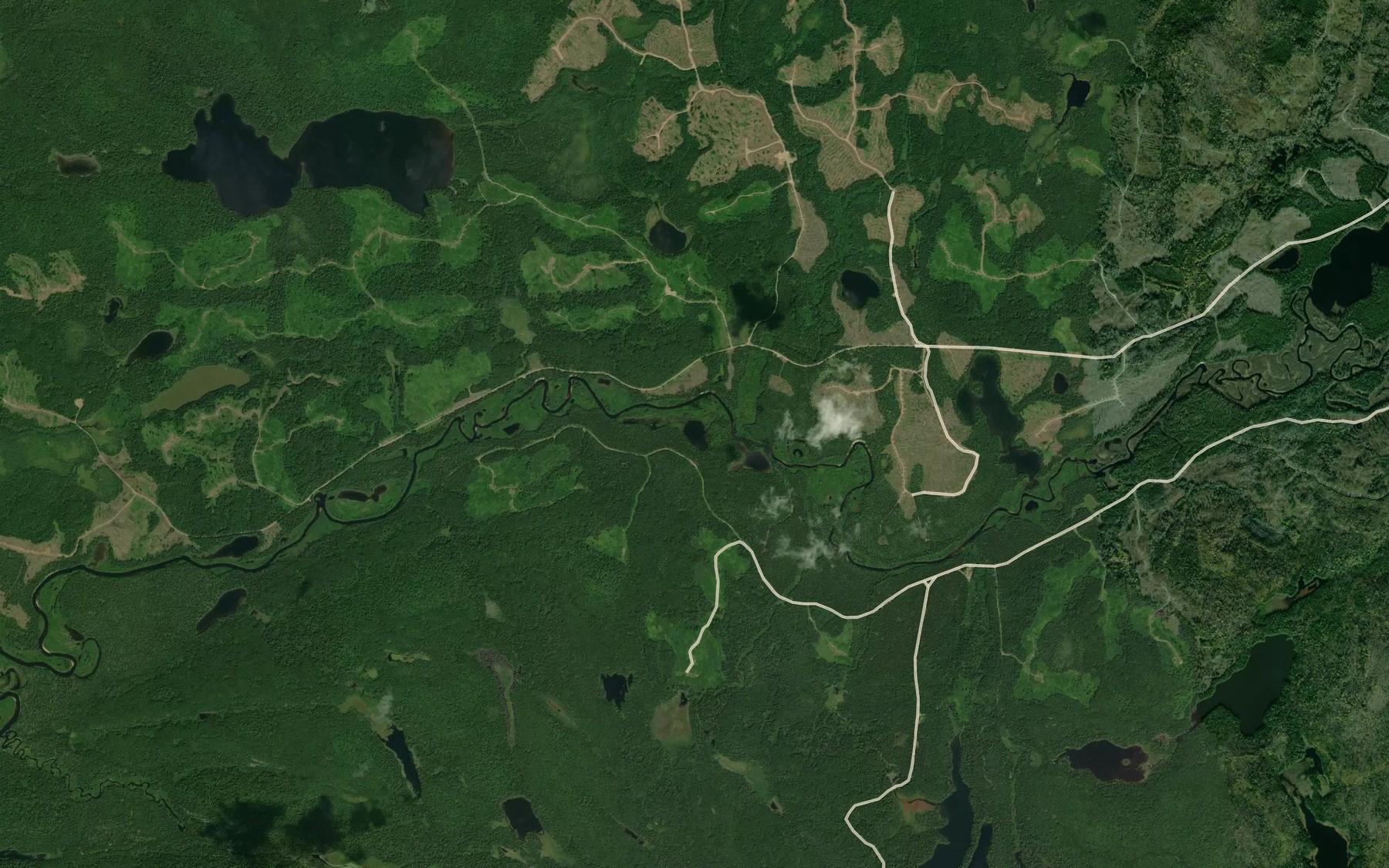 Satellite map of the Lac Saoul