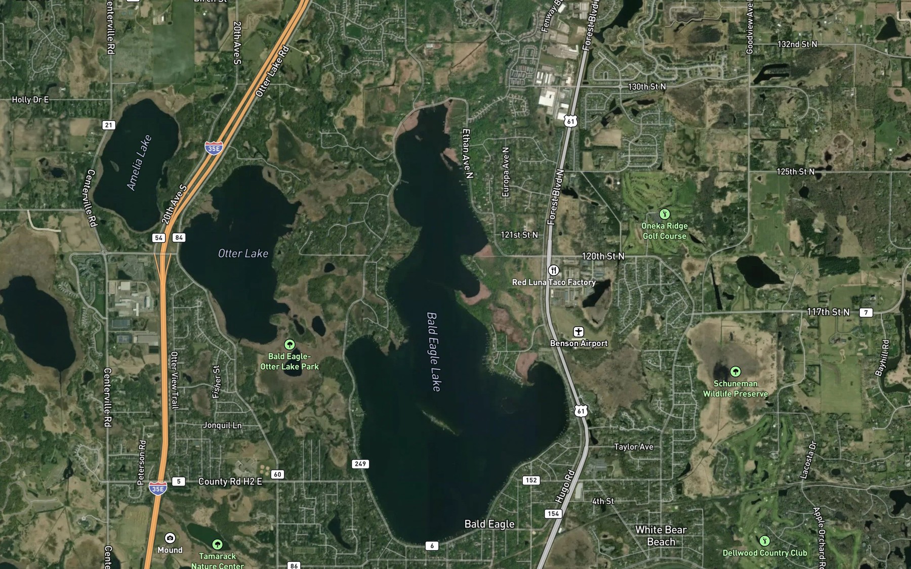 Satellite map of the Spot 1