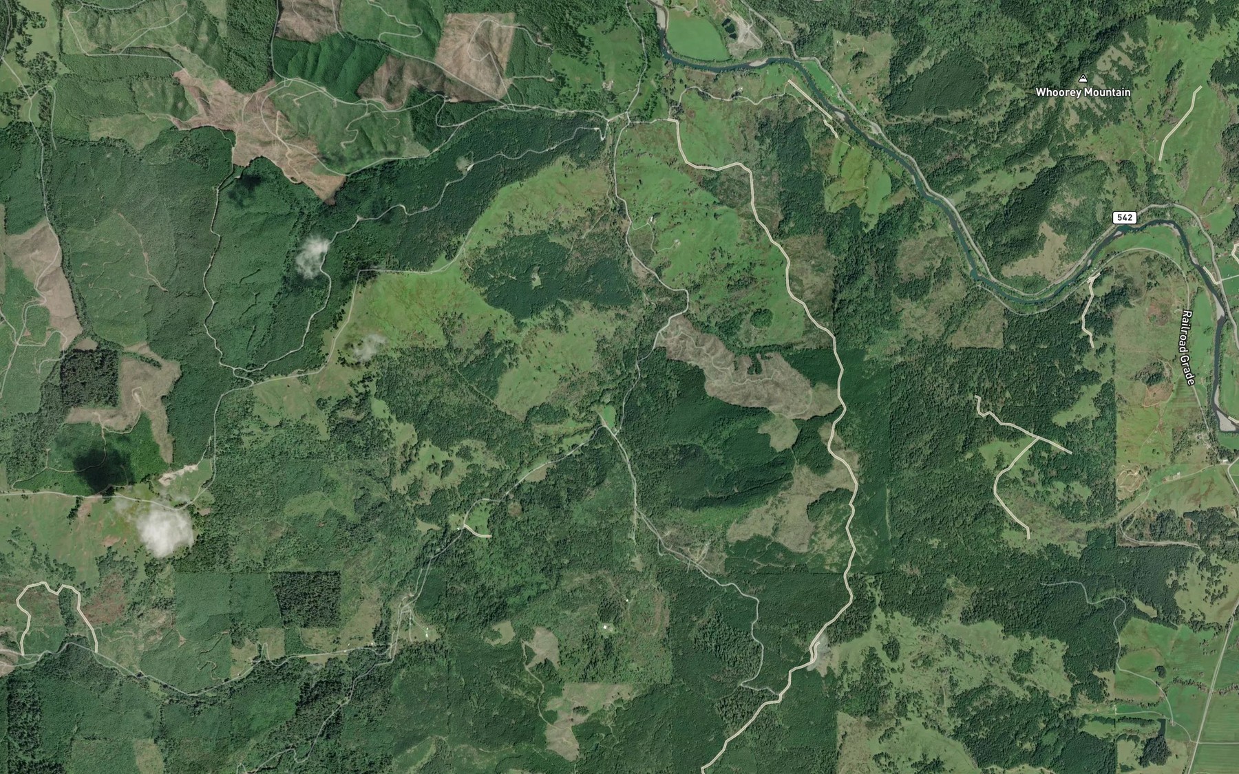Satellite map of the Russel Creek