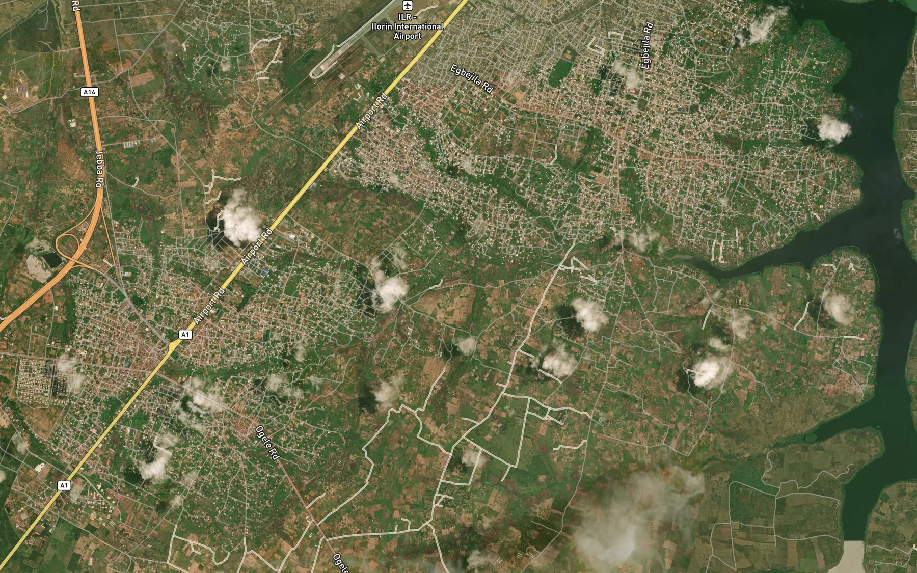 Satellite map of the River Ijiya