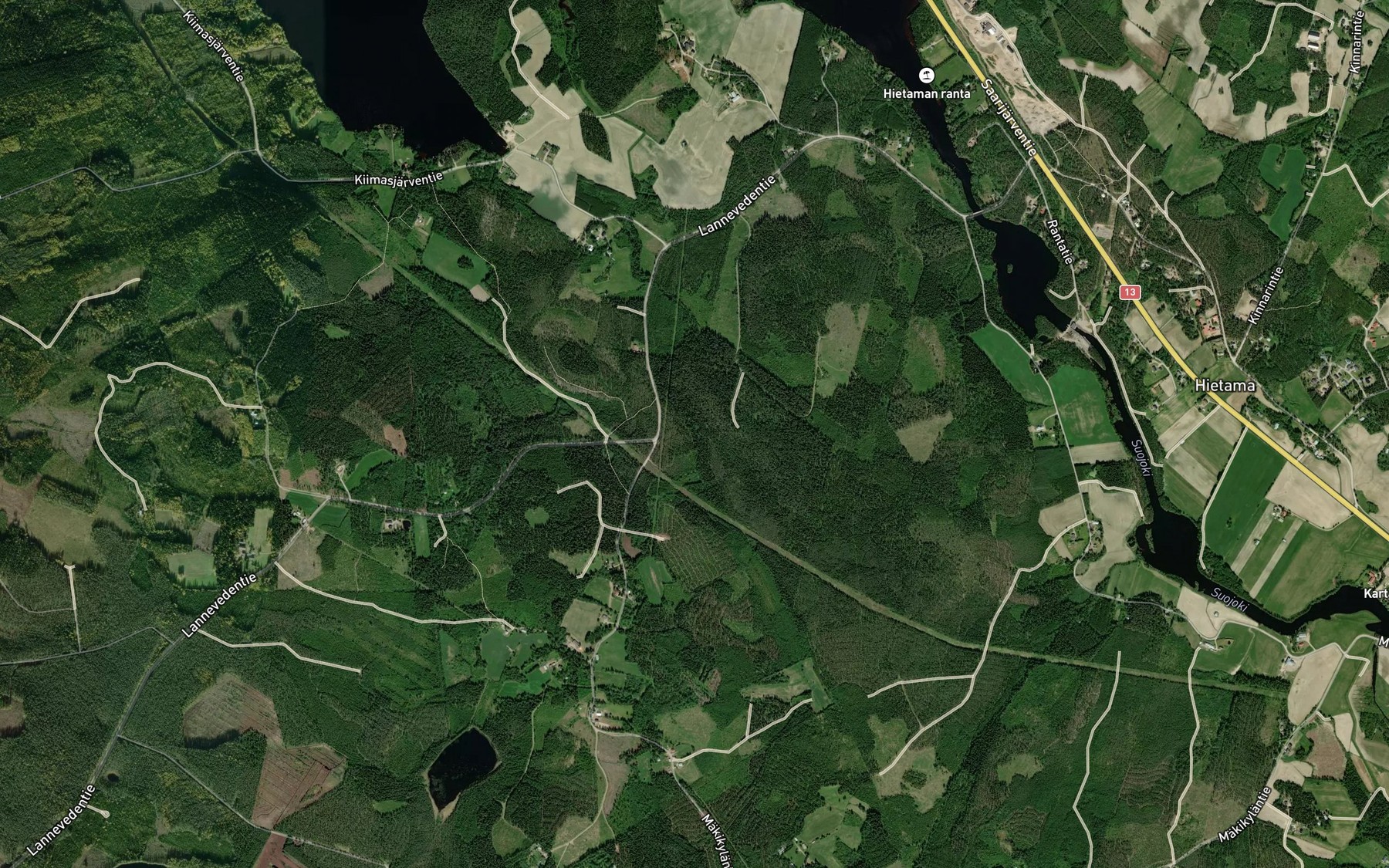 Satellite map of the Mustapuro