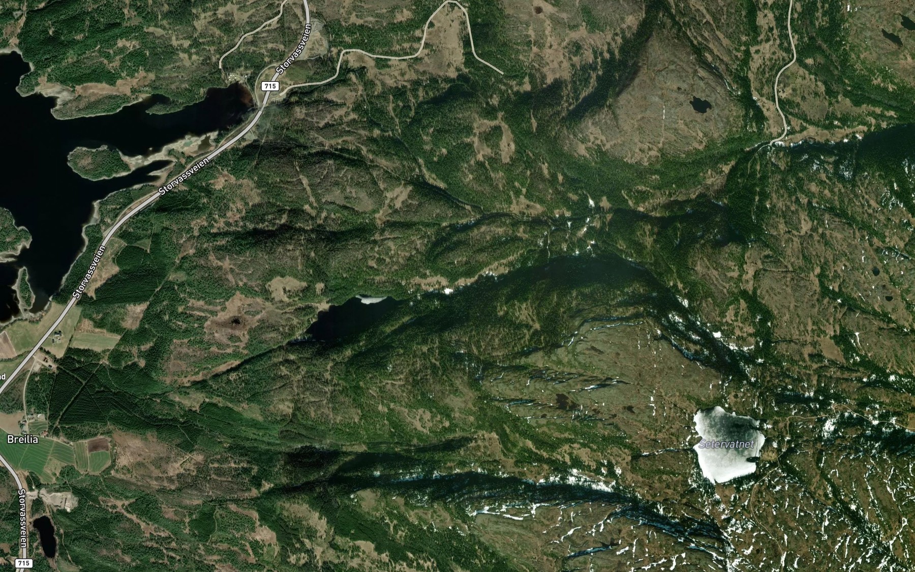 Satellite map of the Djuptjonnbekken