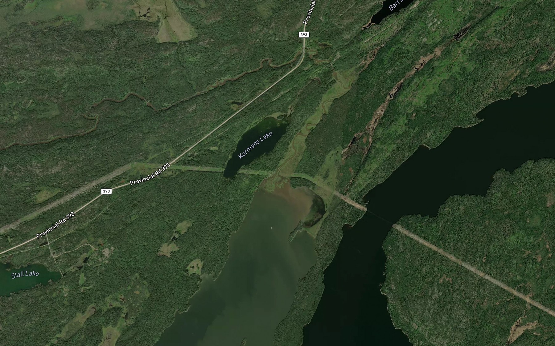 Satellite map of the Snow Creek