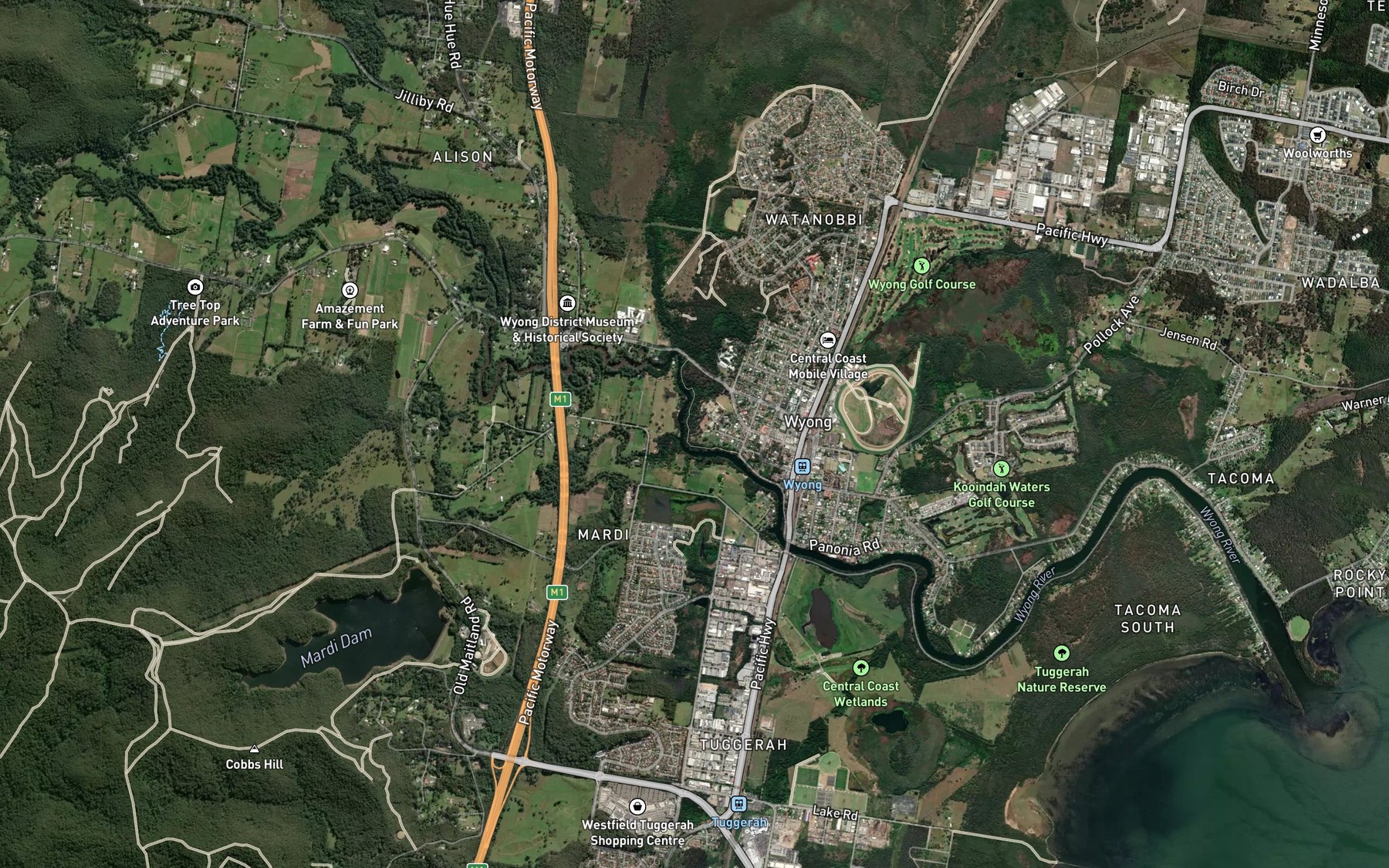 Satellite map of the Deep Creek