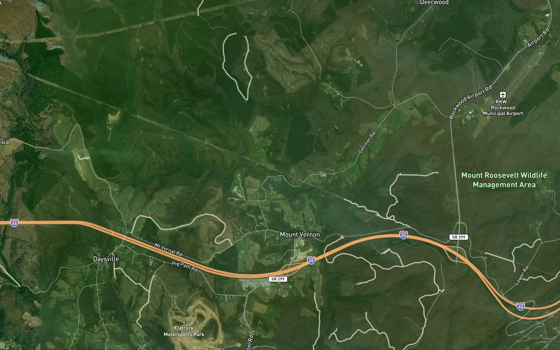 Satellite map of the Patel Branch