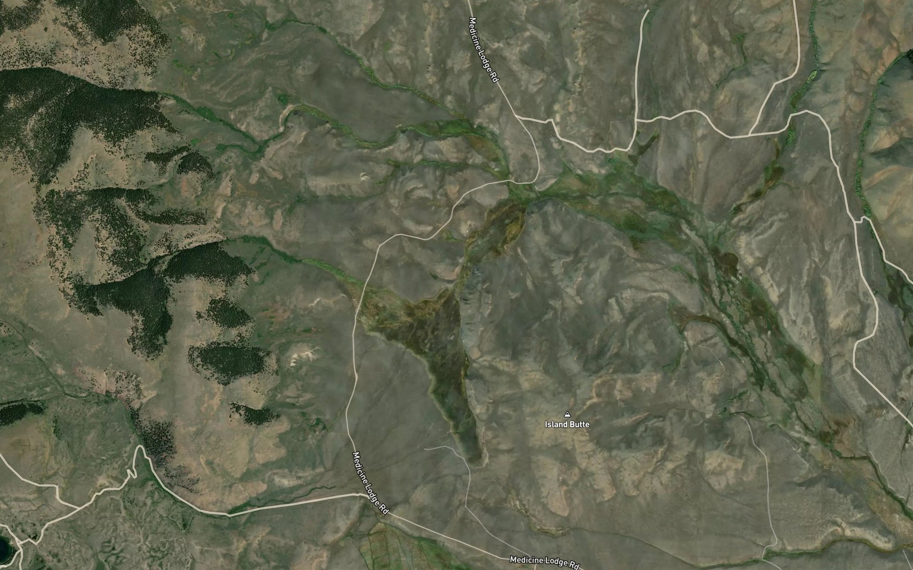 Satellite map of the Sawlog Creek