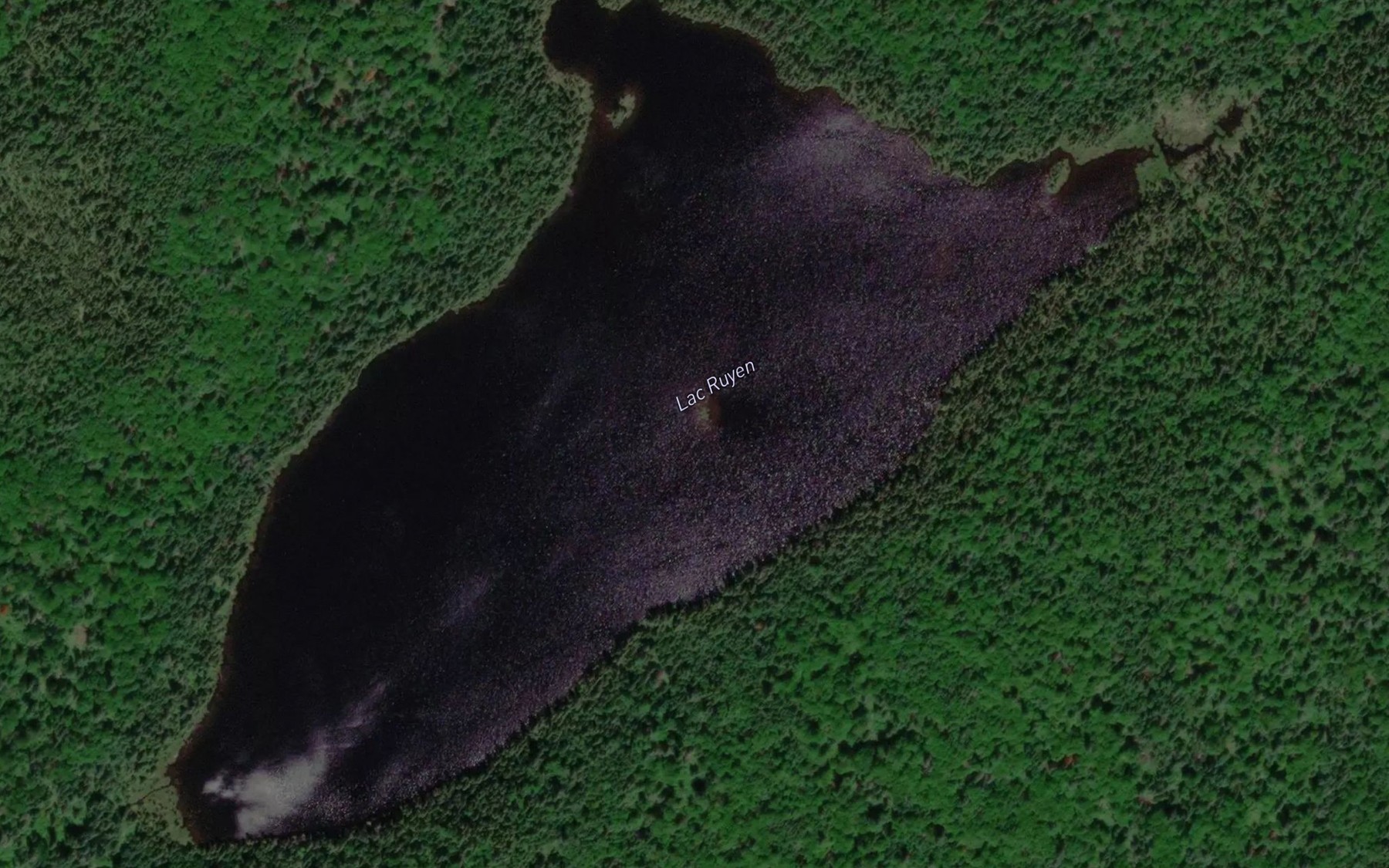 Satellite map of the Lac Ruyen
