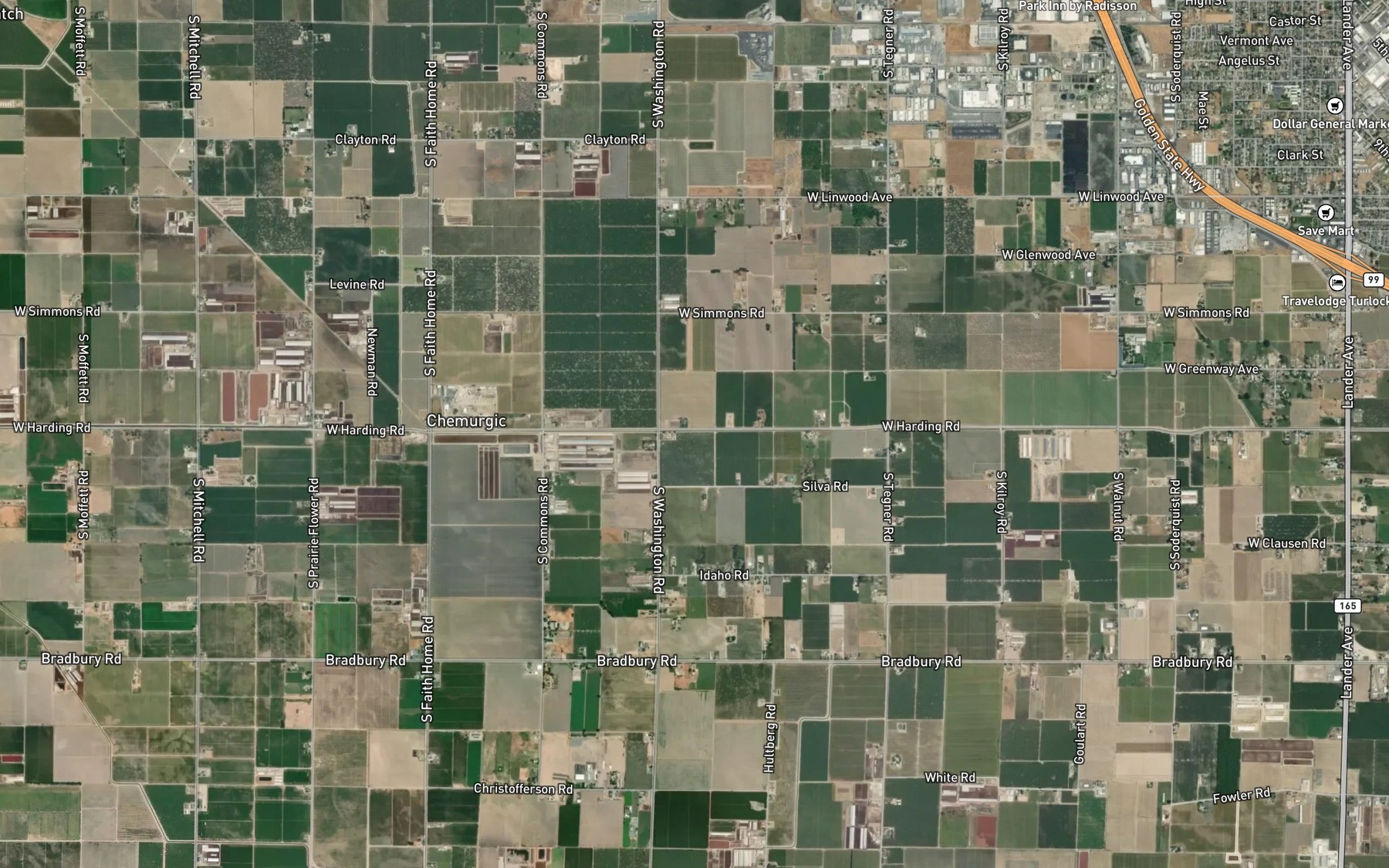 Satellite map of the Lateral Number Five