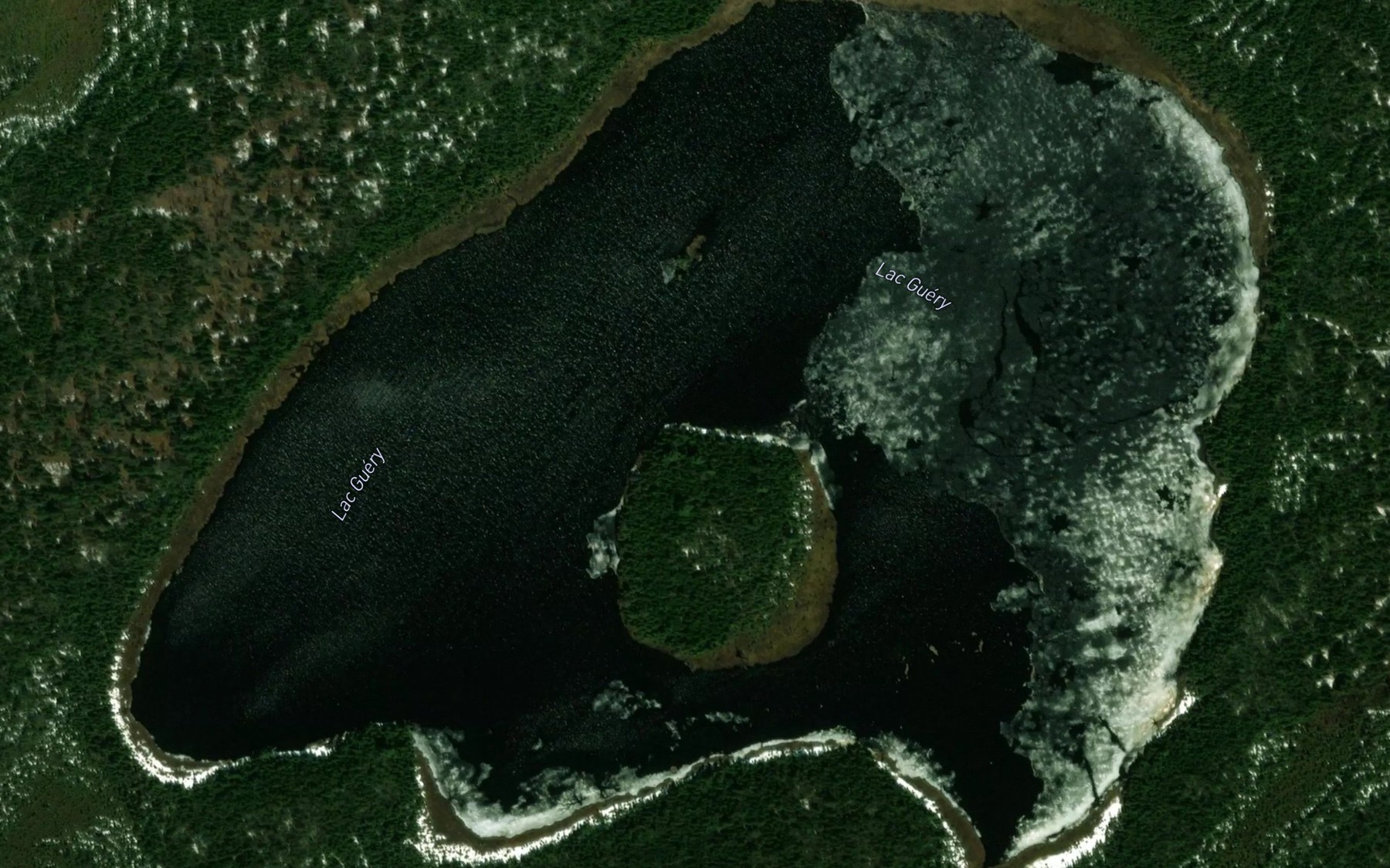 Satellite map of the Lac Guery