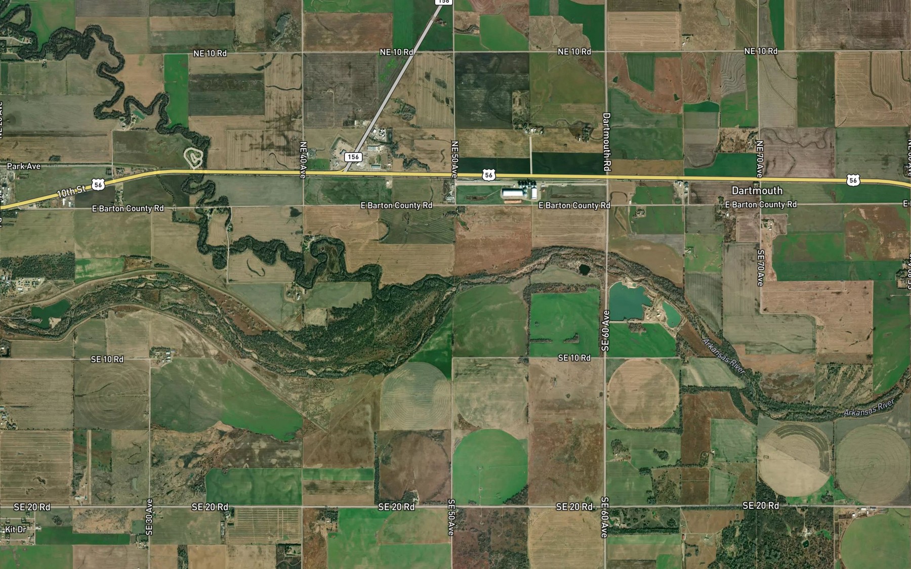 Satellite map of the Walnut Creek
