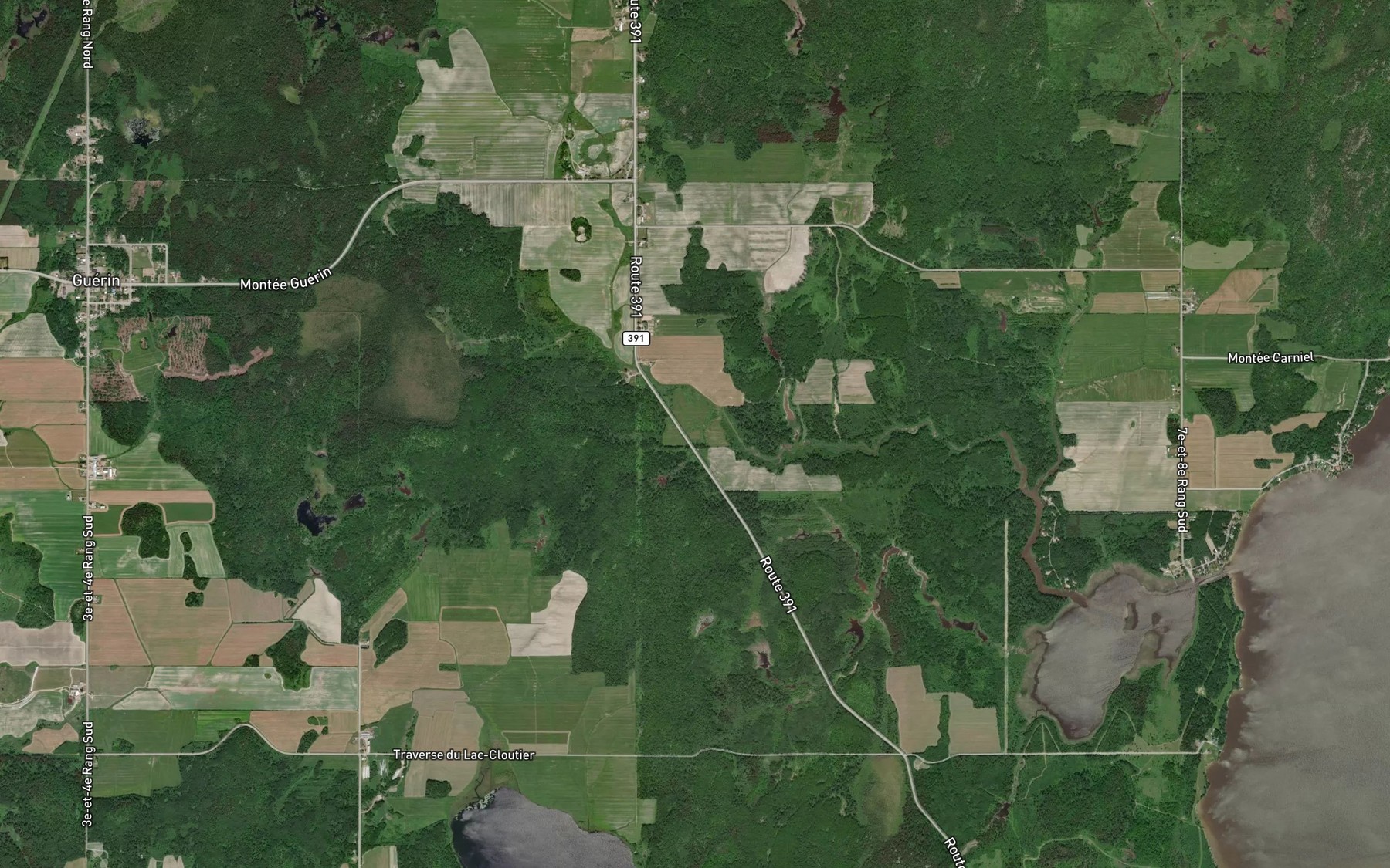 Satellite map of the Cours d'eau Grimard