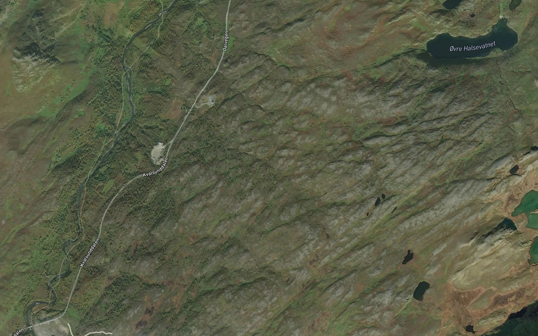 Satellite map of the Bergelva,l