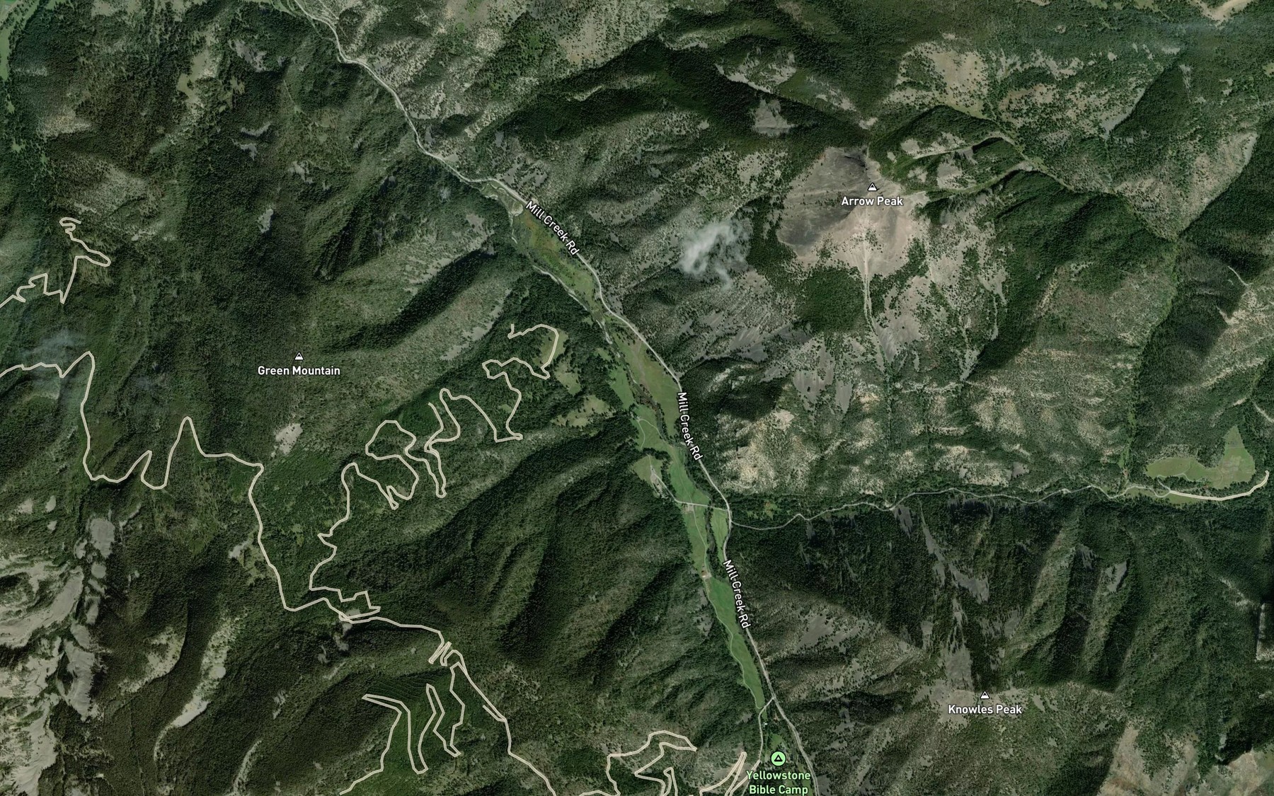 Satellite map of the Counts Creek