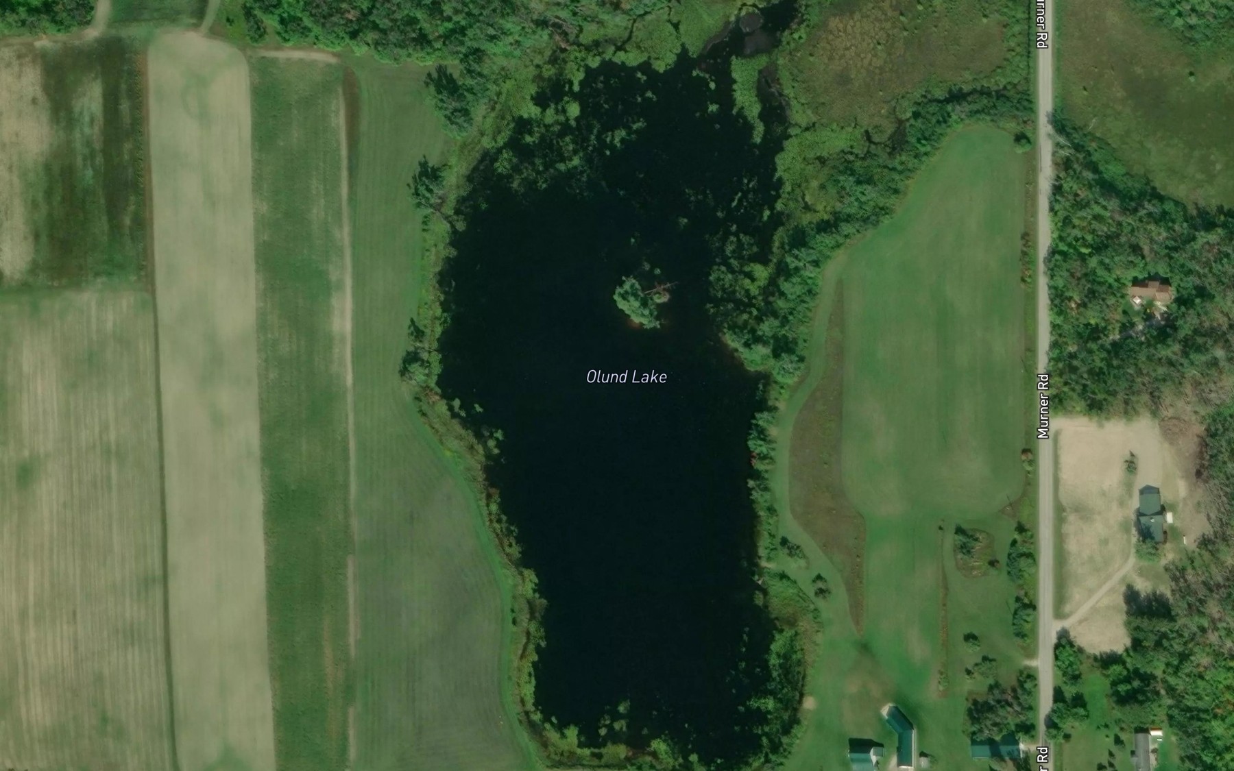 Satellite map of the Olund Lake