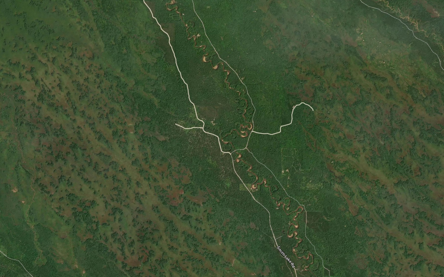 Satellite map of the Hickey Creek