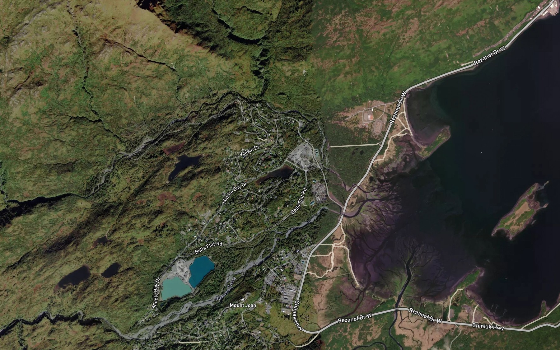 Satellite map of the Lake Orbin