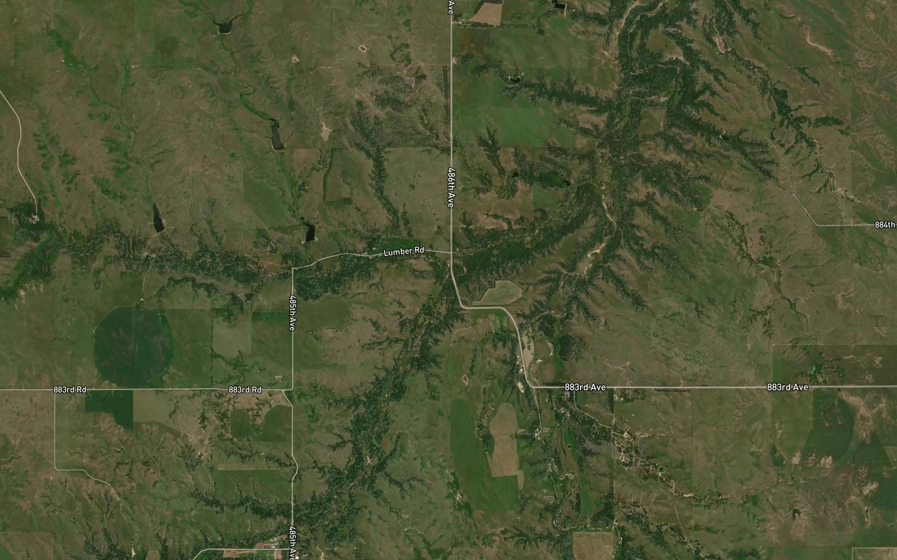 Satellite map of the North Branch Eagle Creek