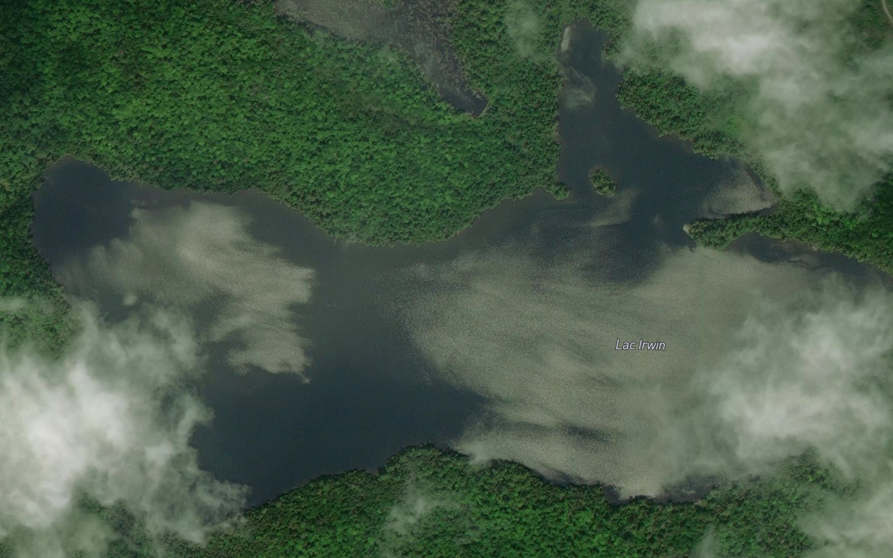 Satellite map of the Lac Irwin