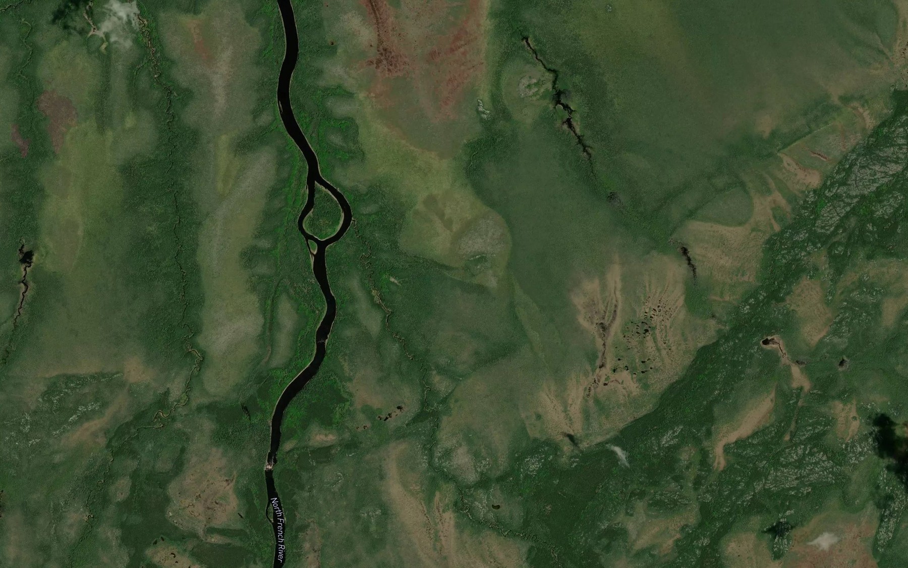 Satellite map of the Yapewatik Creek