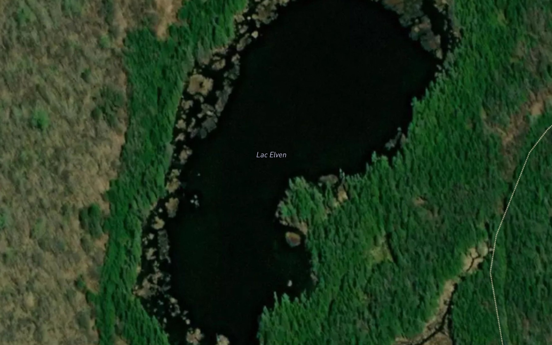 Satellite map of the Lac Elven