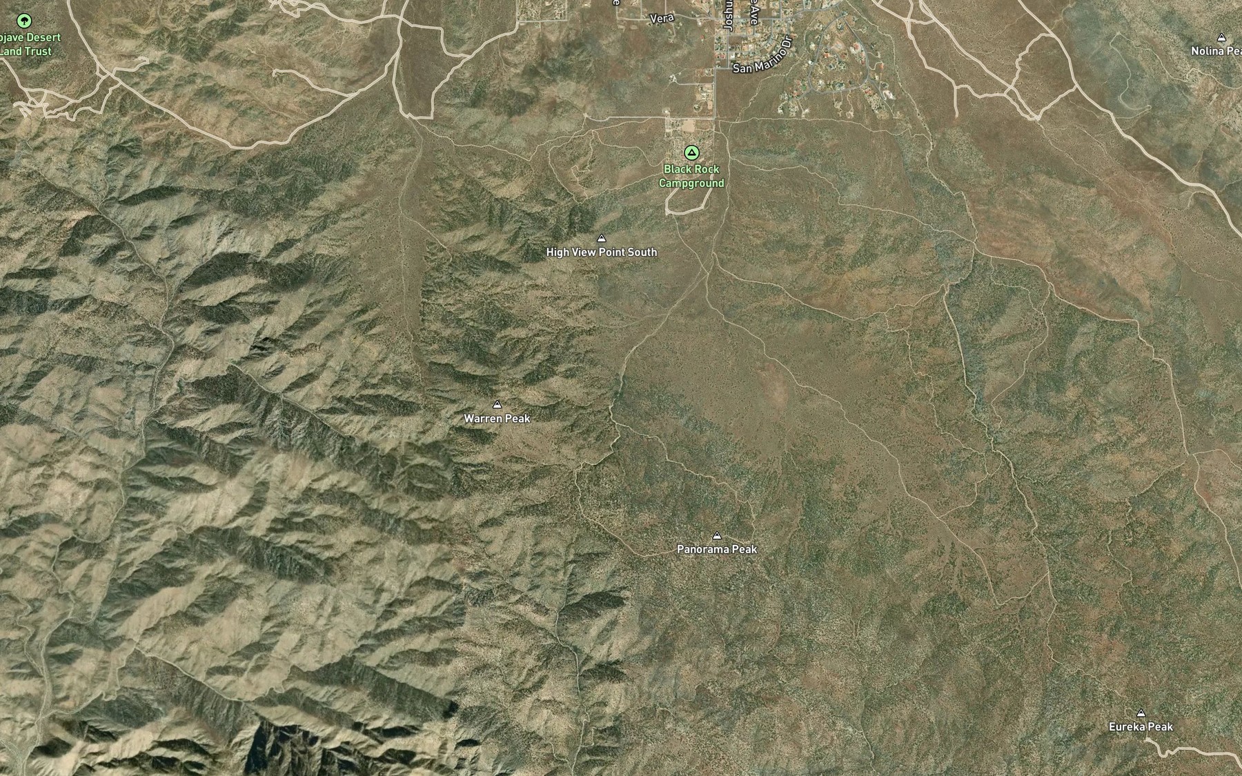 Satellite map of the Black Rock Spring