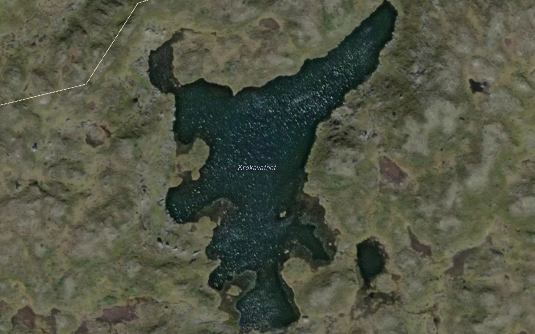 Satellite map of the Krakavatnet