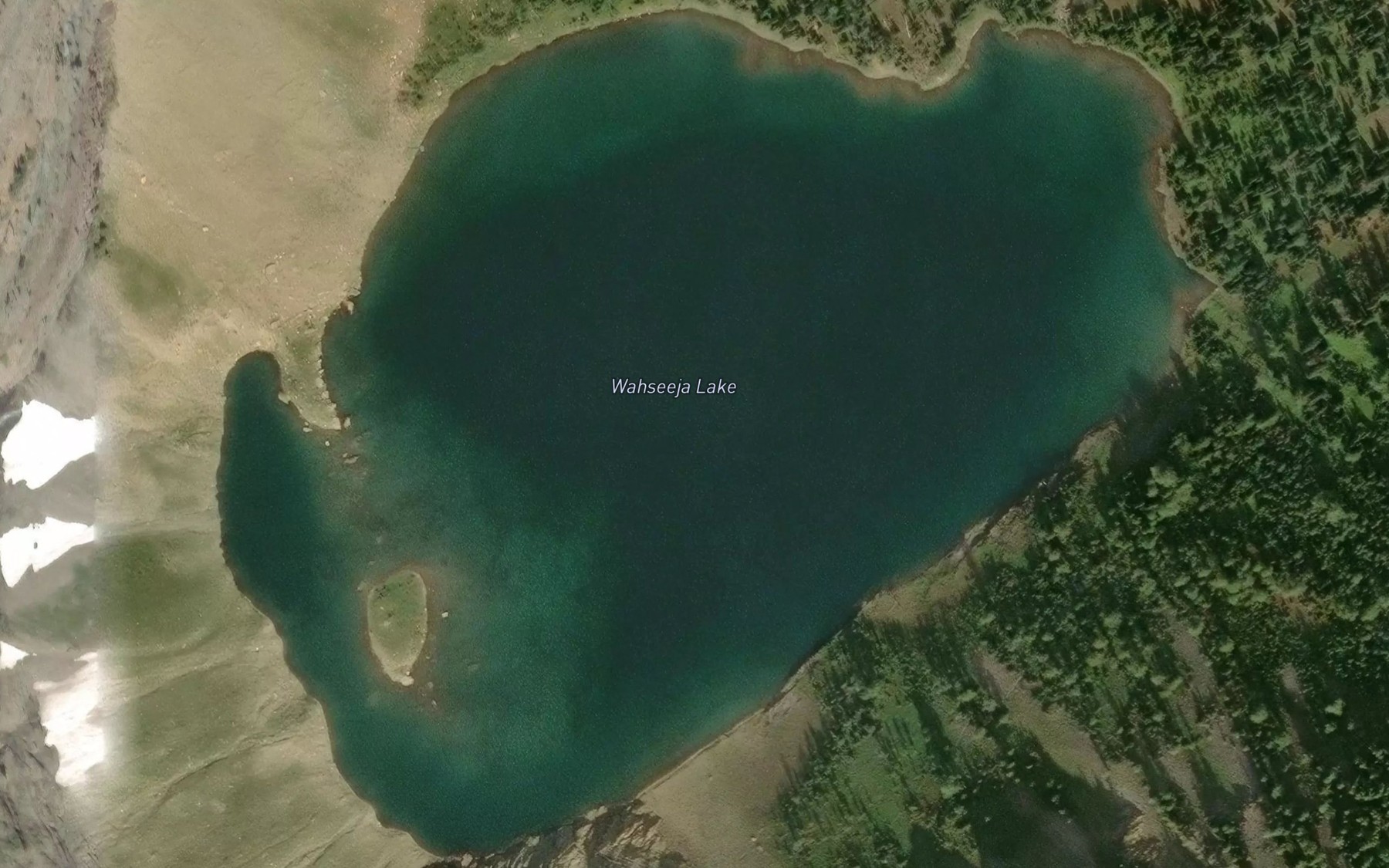 Satellite map of the Wahseeja Lake