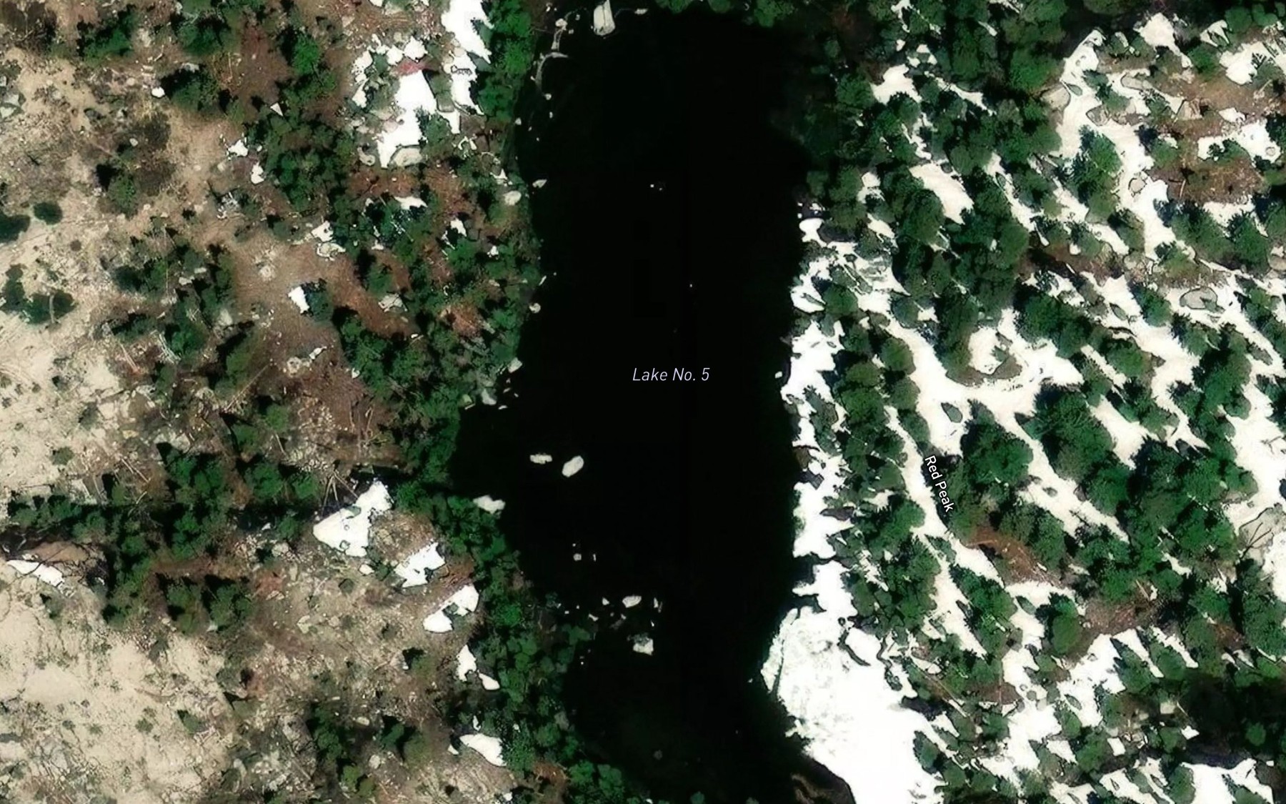 Satellite map of the Lake Number Five