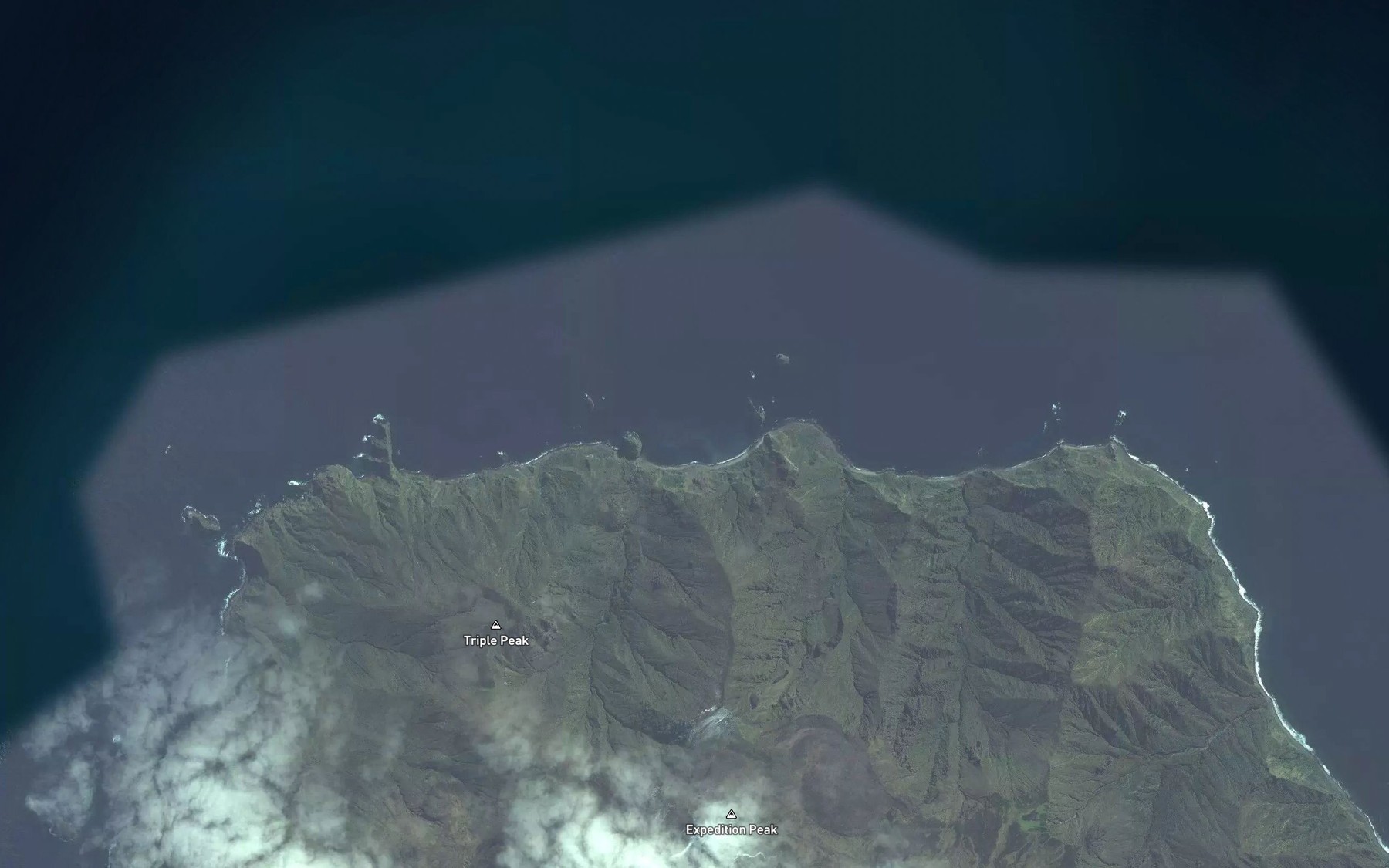 Satellite map of the Pequena Cove