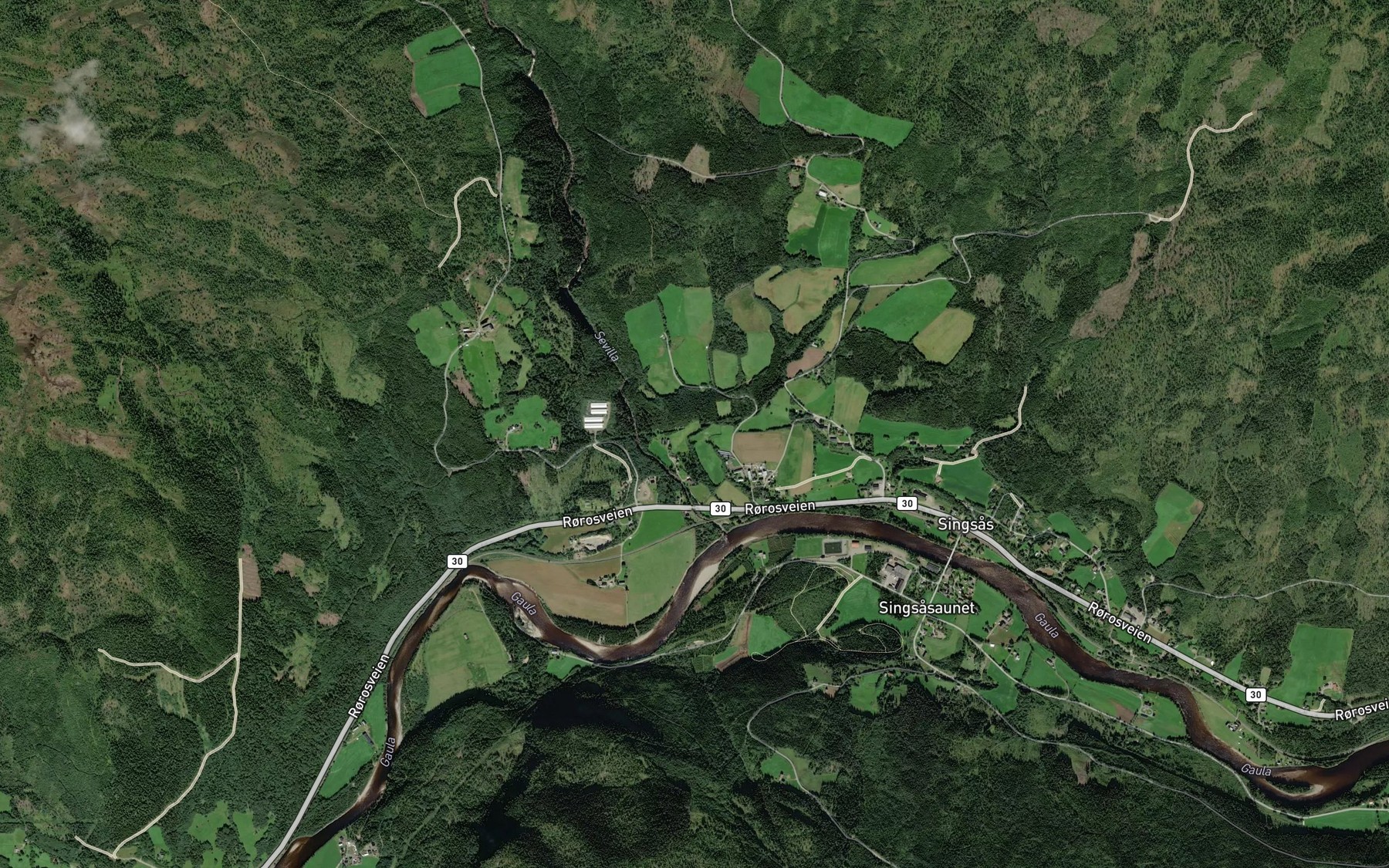 Satellite map of the Hongbekken