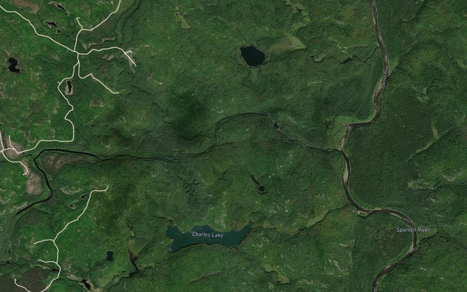 Satellite map of the Miller Creek
