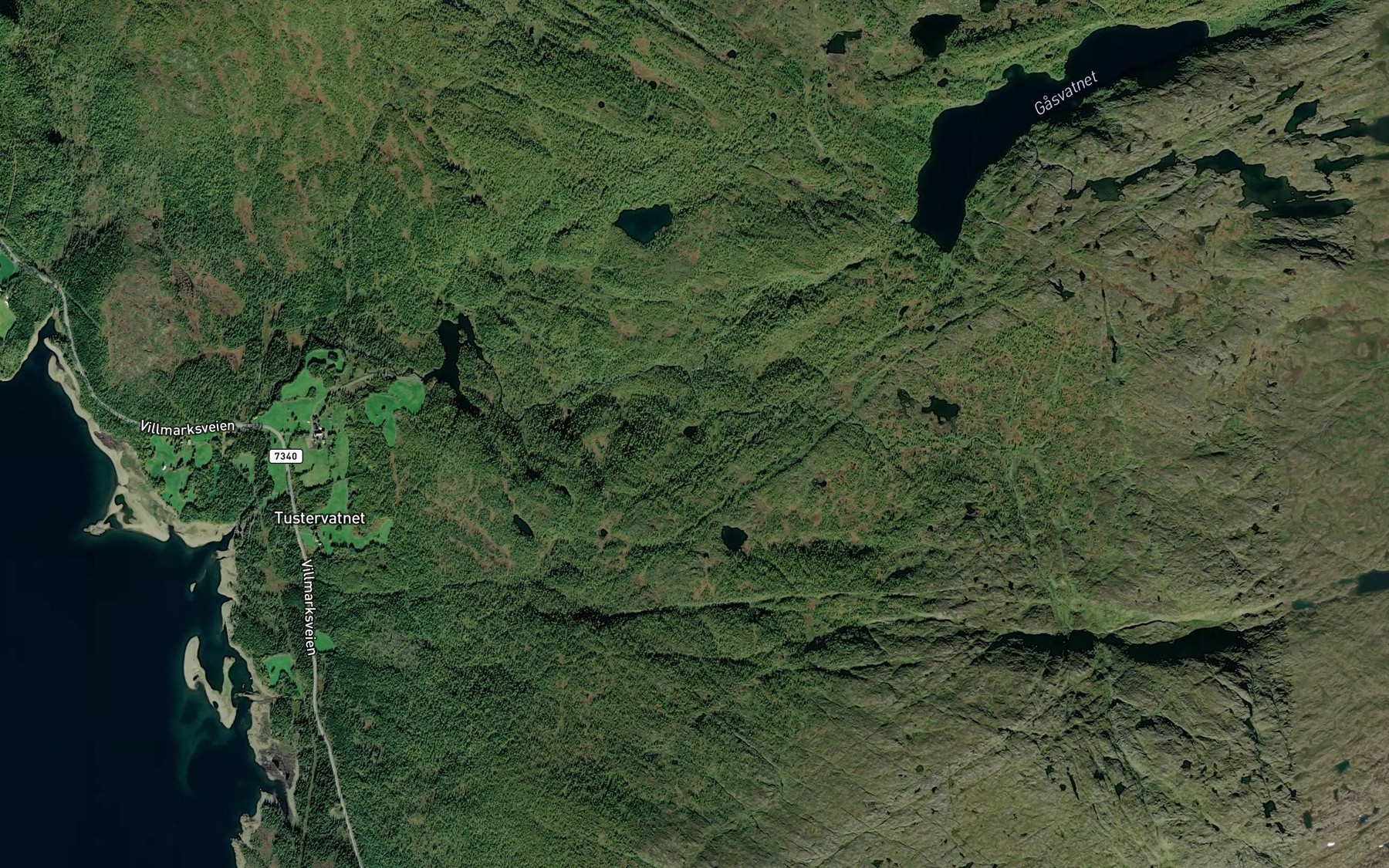 Satellite map of the Klemettjorna