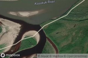 Satellite map of the Kanuti River
