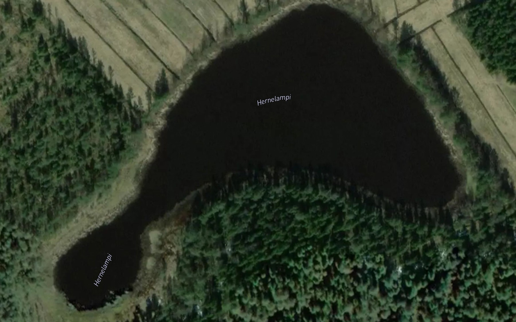 Satellite map of the Hernelampi