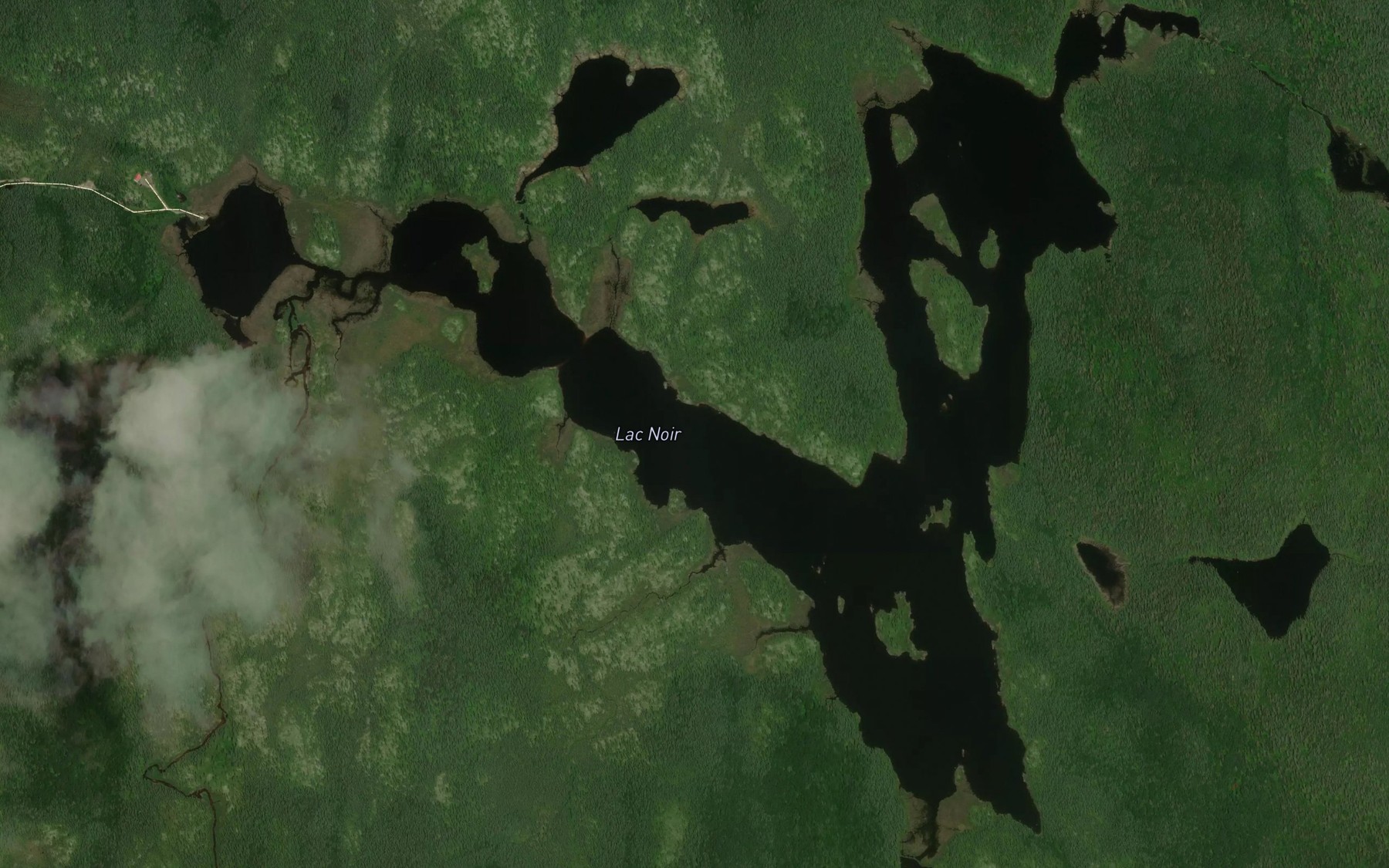 Satellite map of the Lac Noir