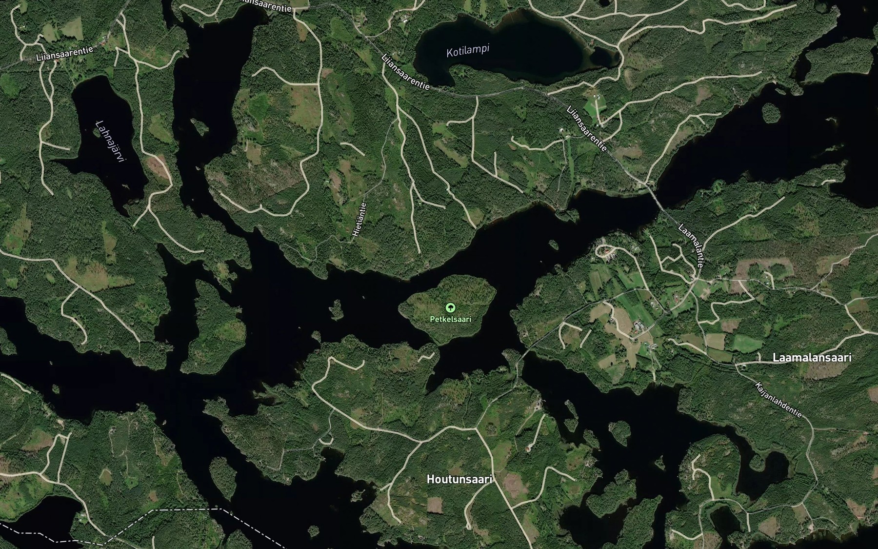 Satellite map of the Omenasalmi