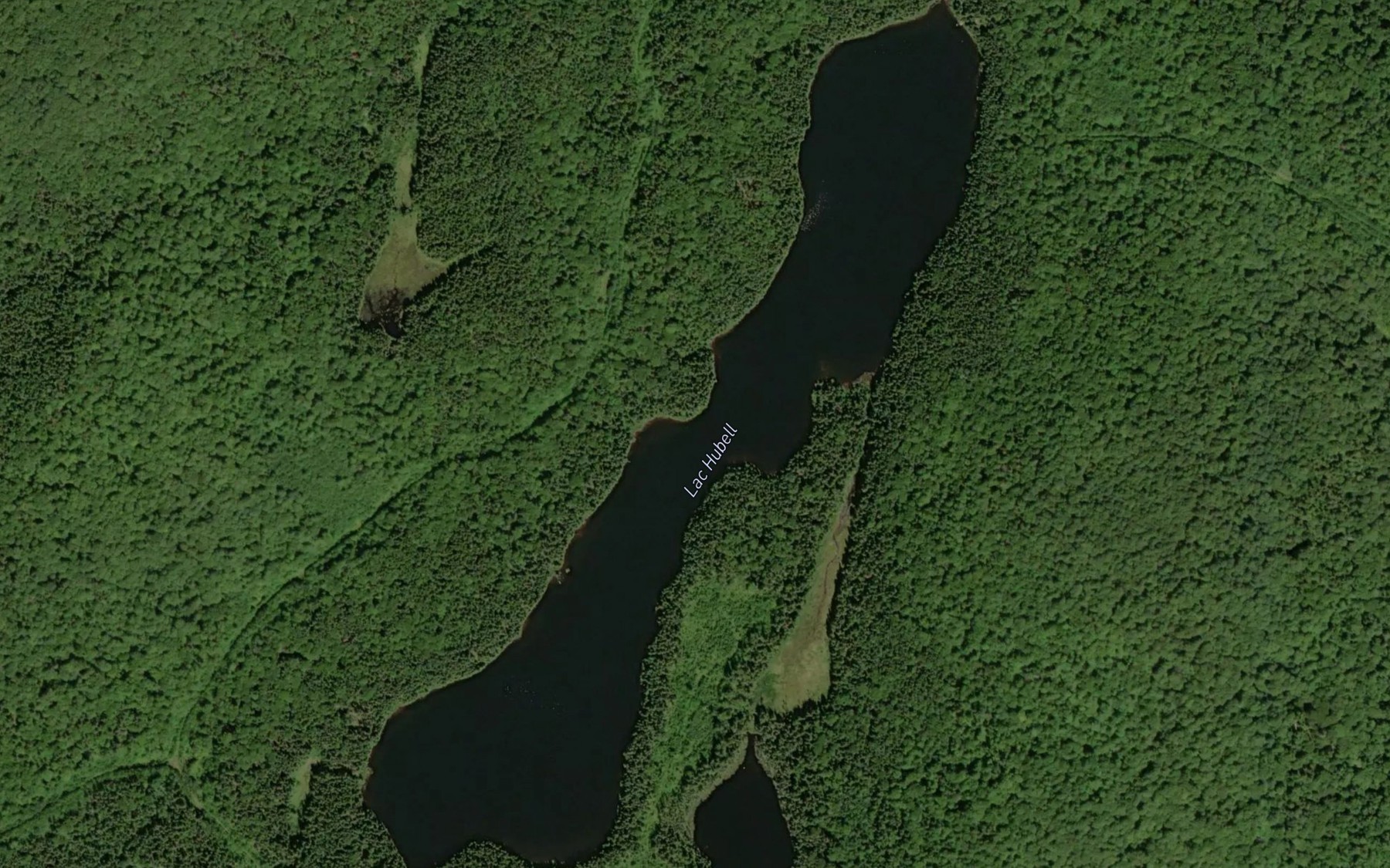 Satellite map of the Lac Hubell