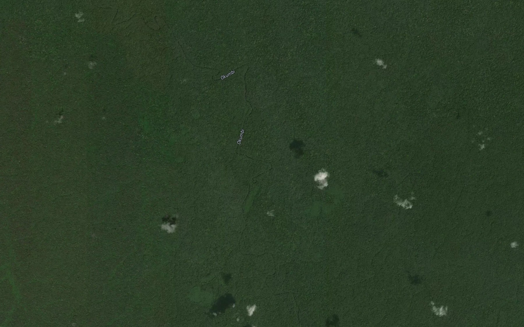 Satellite map of the Okongo
