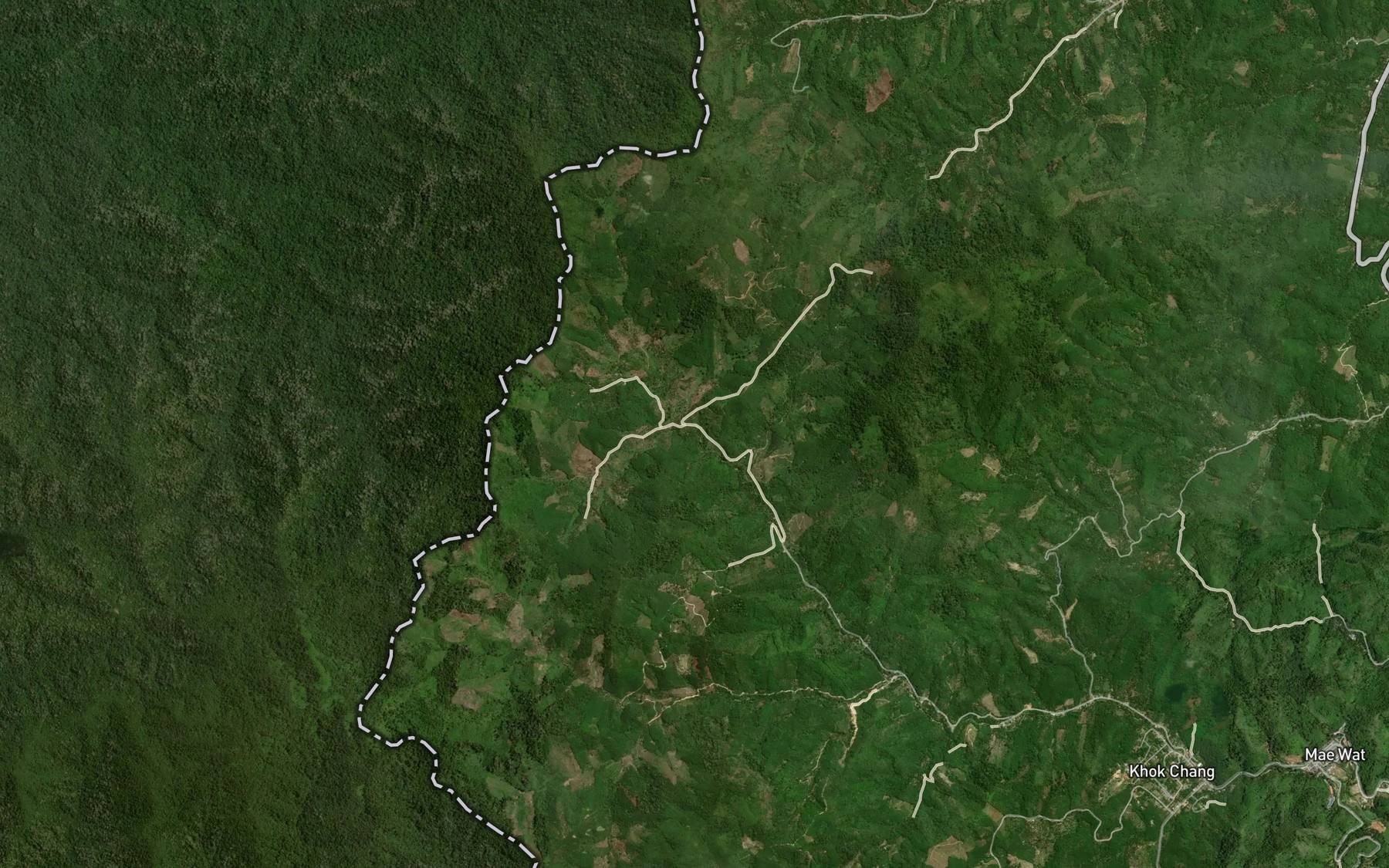 Satellite map of the Nam Tok Song Kha