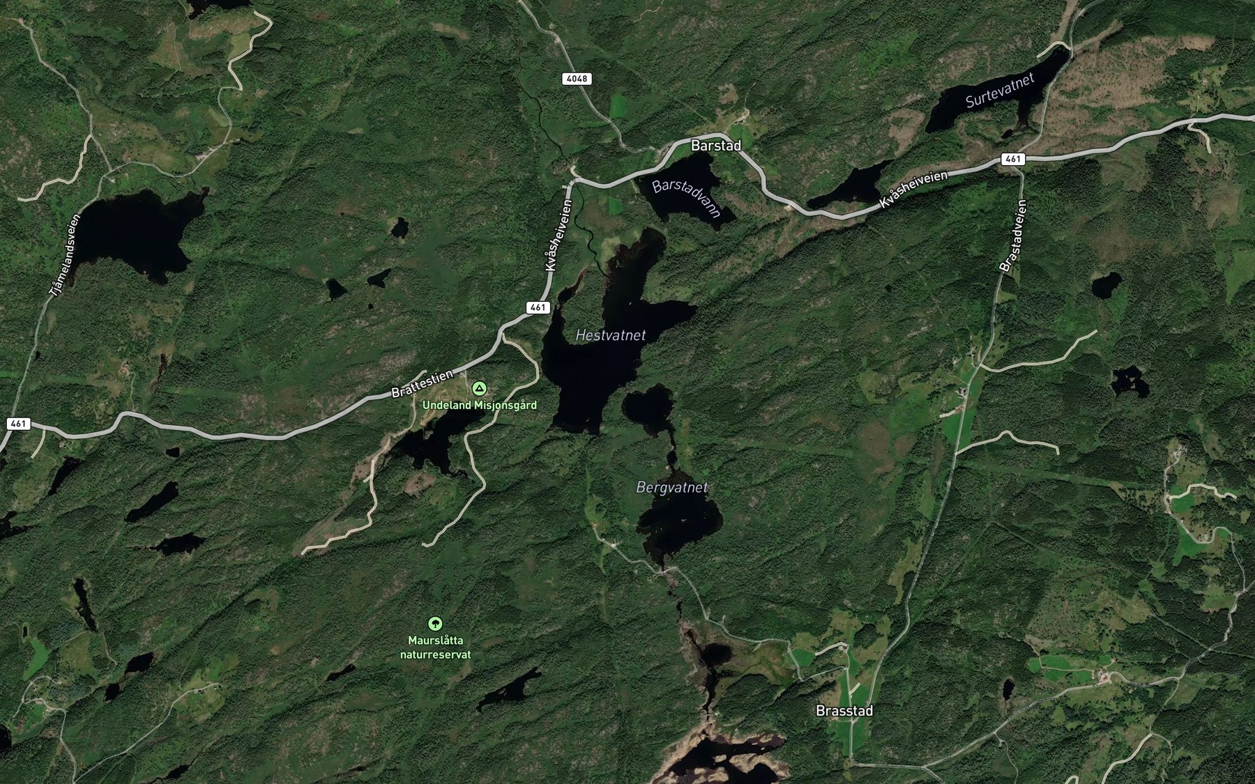 Satellite map of the Hestosen