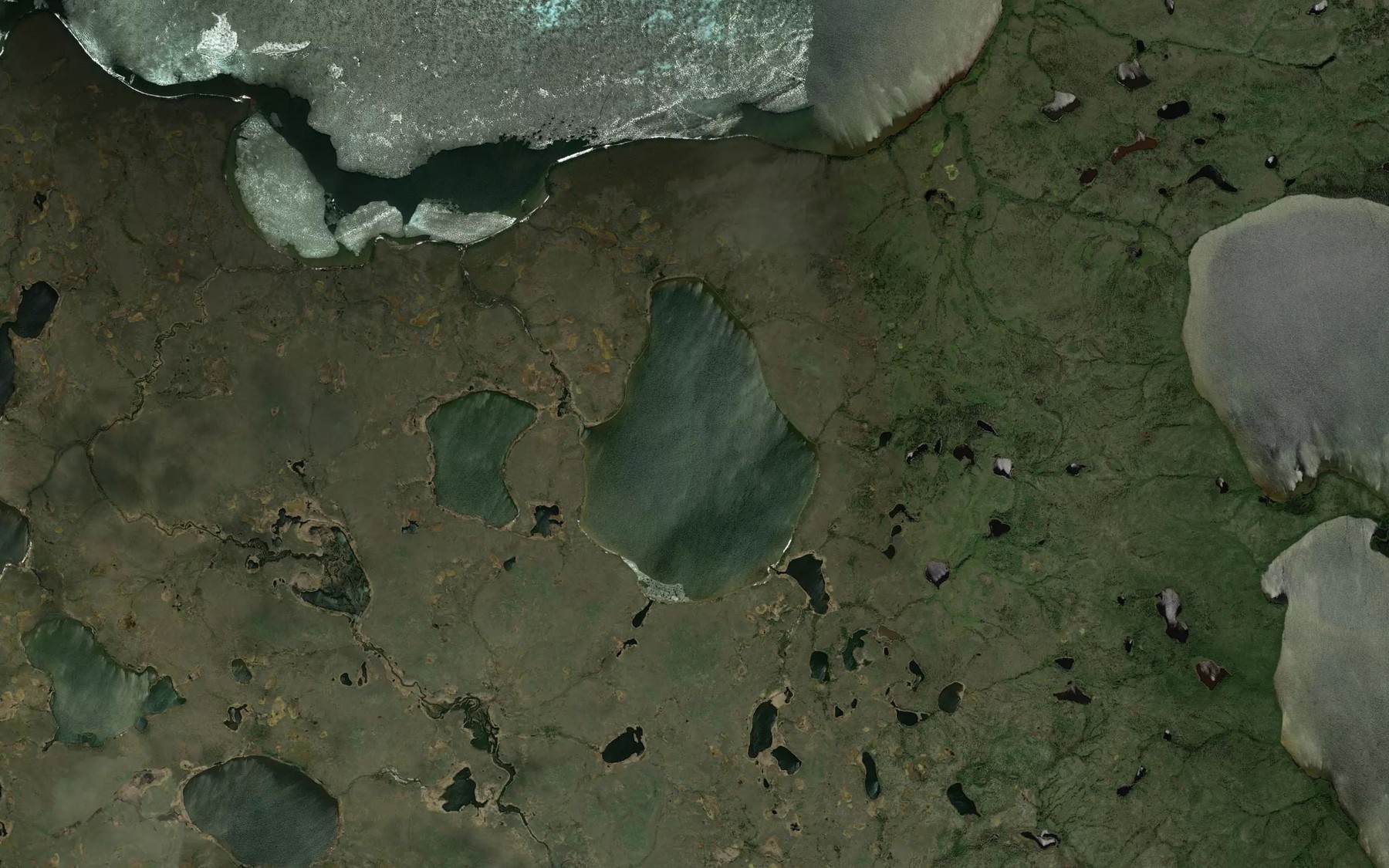 Satellite map of the Schioler Lake