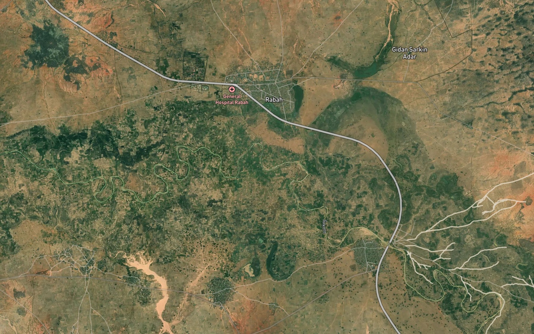 Satellite map of the River Maniawa