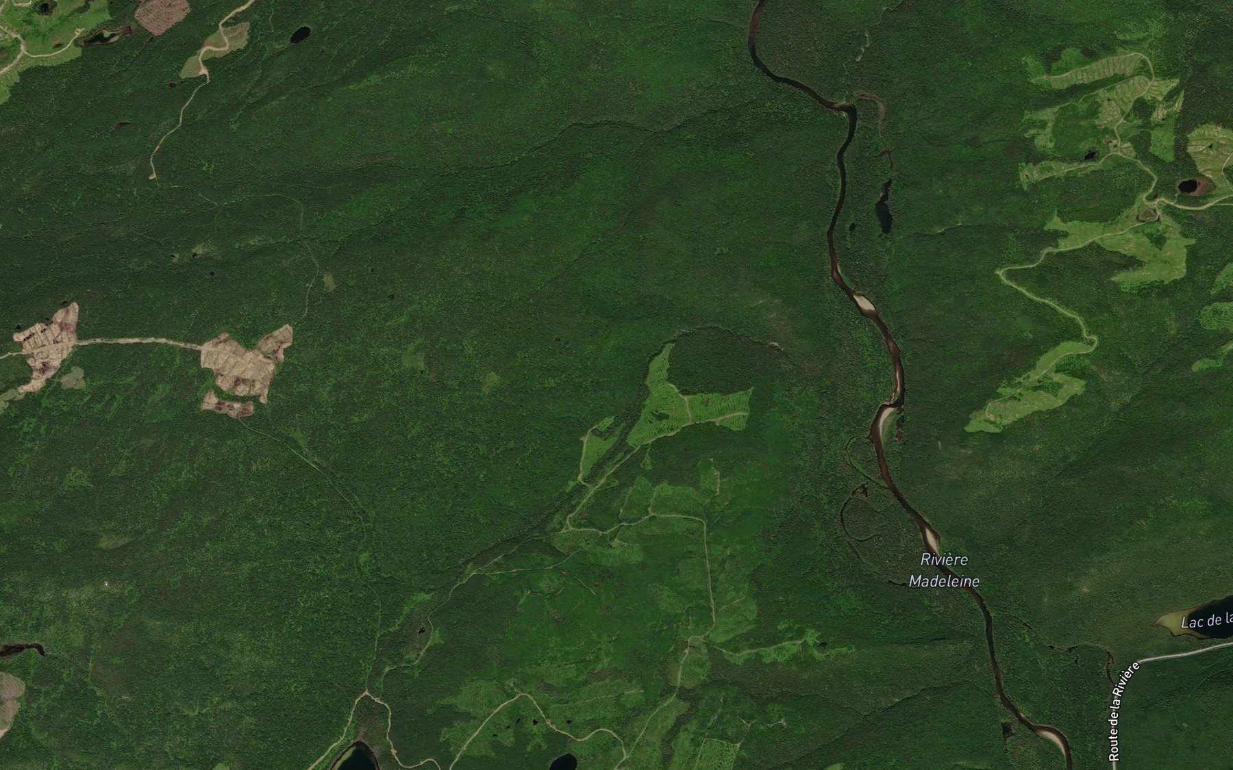 Satellite map of the Coulee de la Pointe aux Fraises