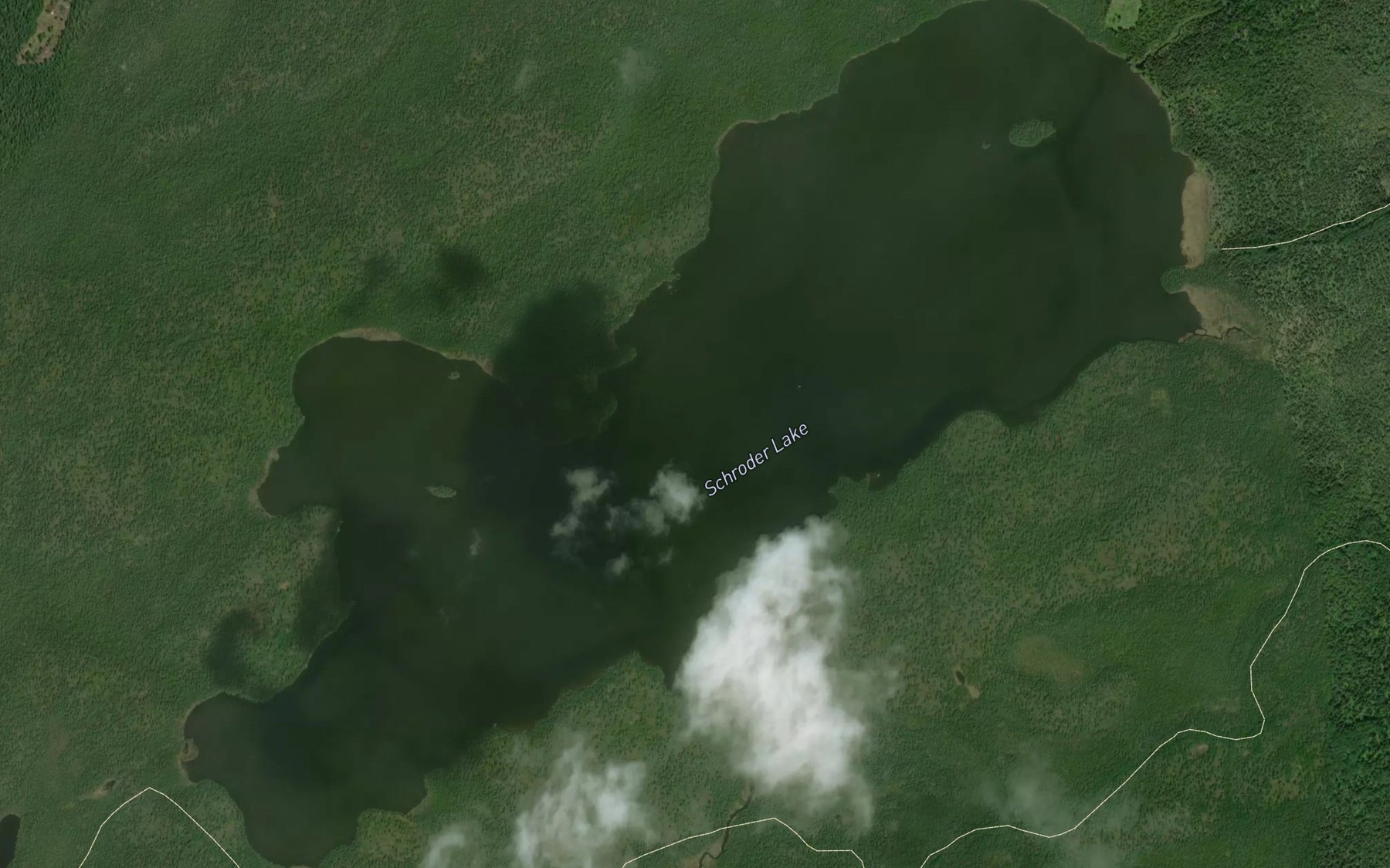 Satellite map of the Schroder Lake