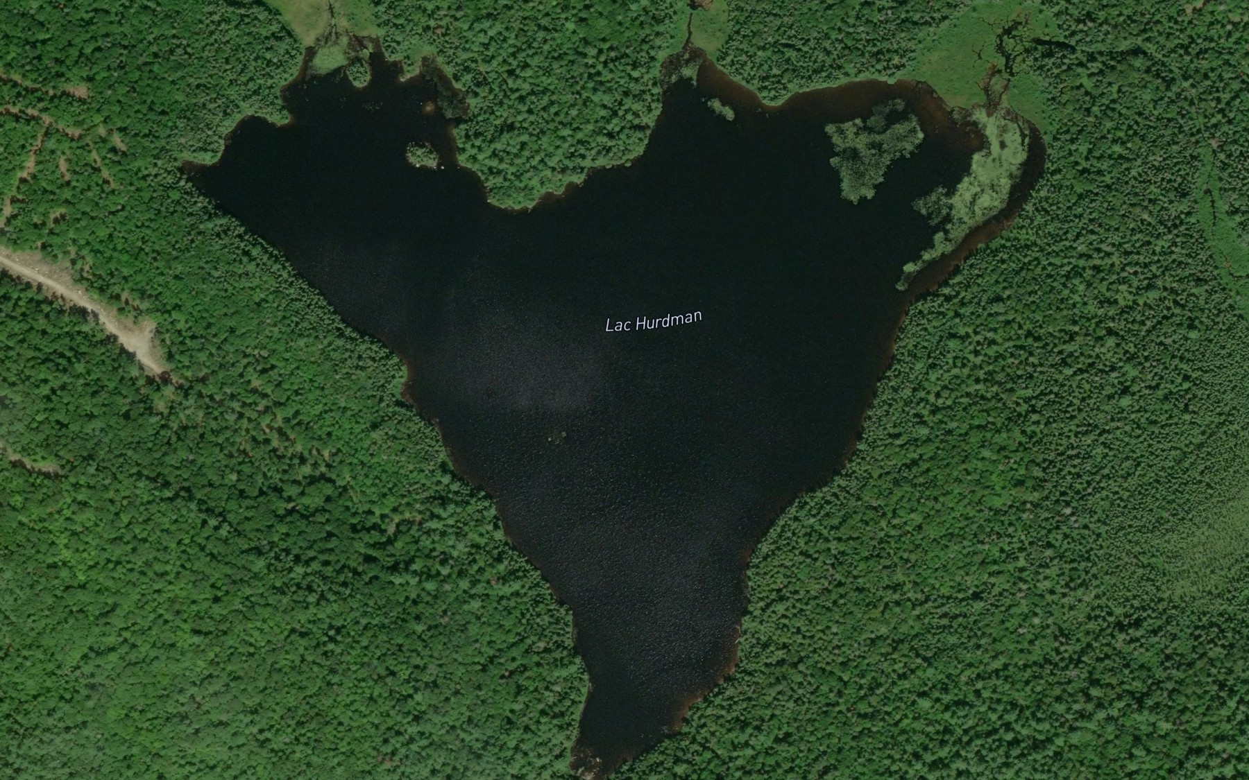 Satellite map of the Lac Hurdman