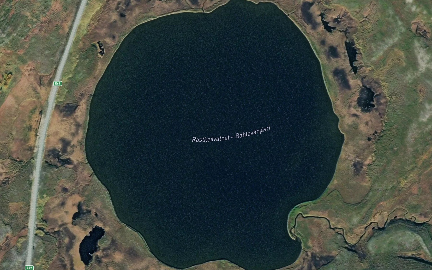 Satellite map of the Storvatnet