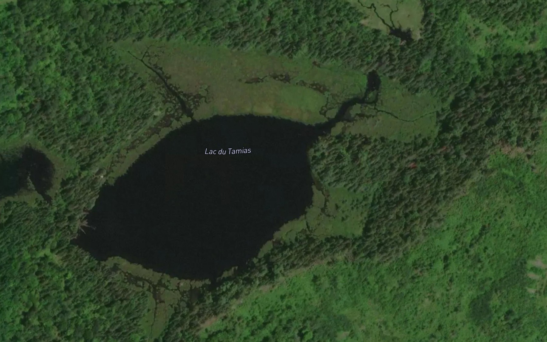 Satellite map of the Lac du Tamias