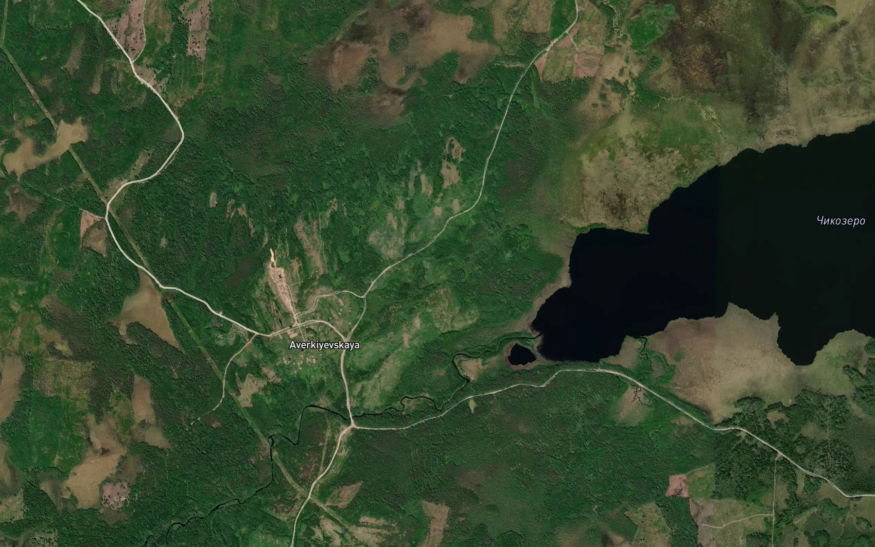 Satellite map of the Petka