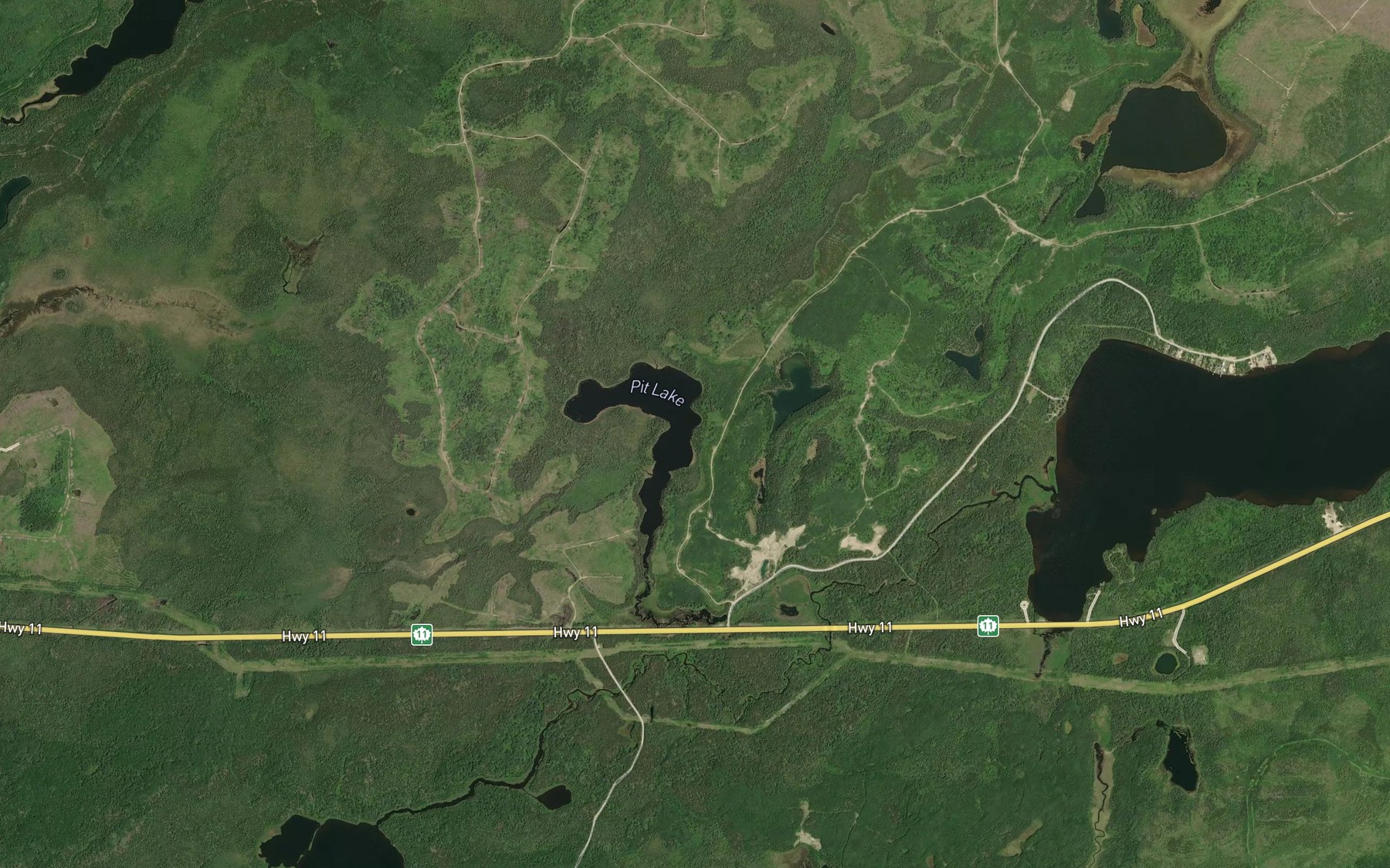 Satellite map of the Pit Lake
